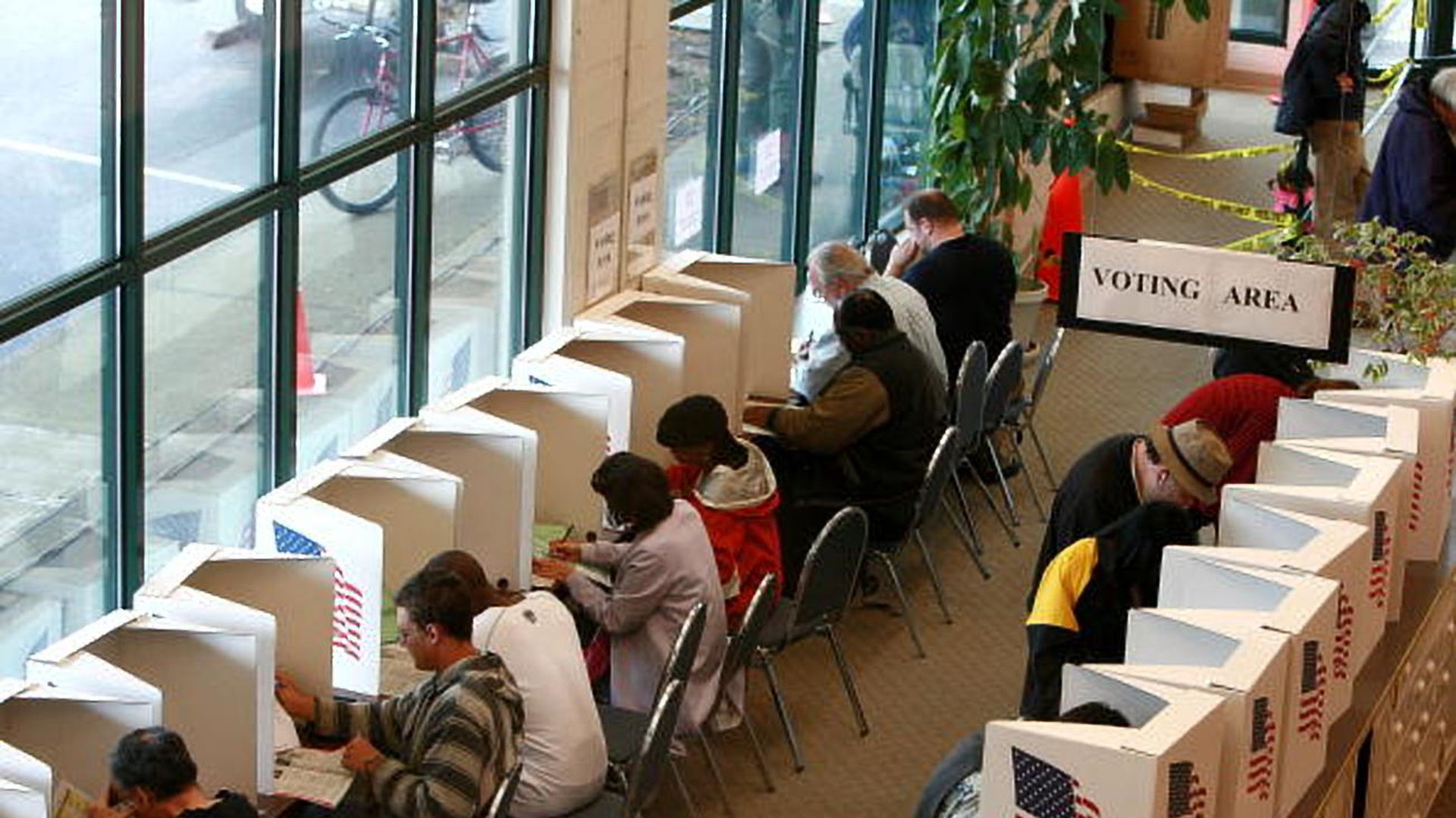 Voters in Portland, Oregon.