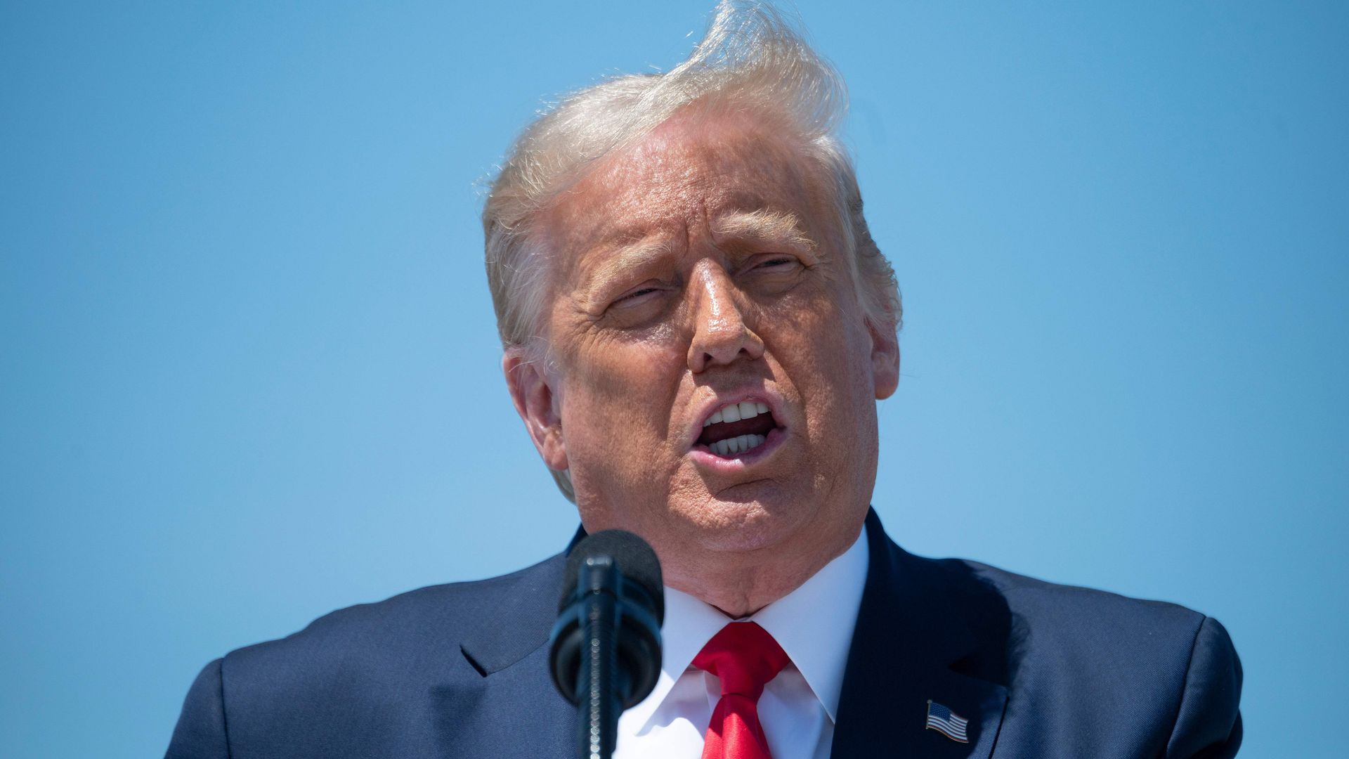 President Trump in a suit