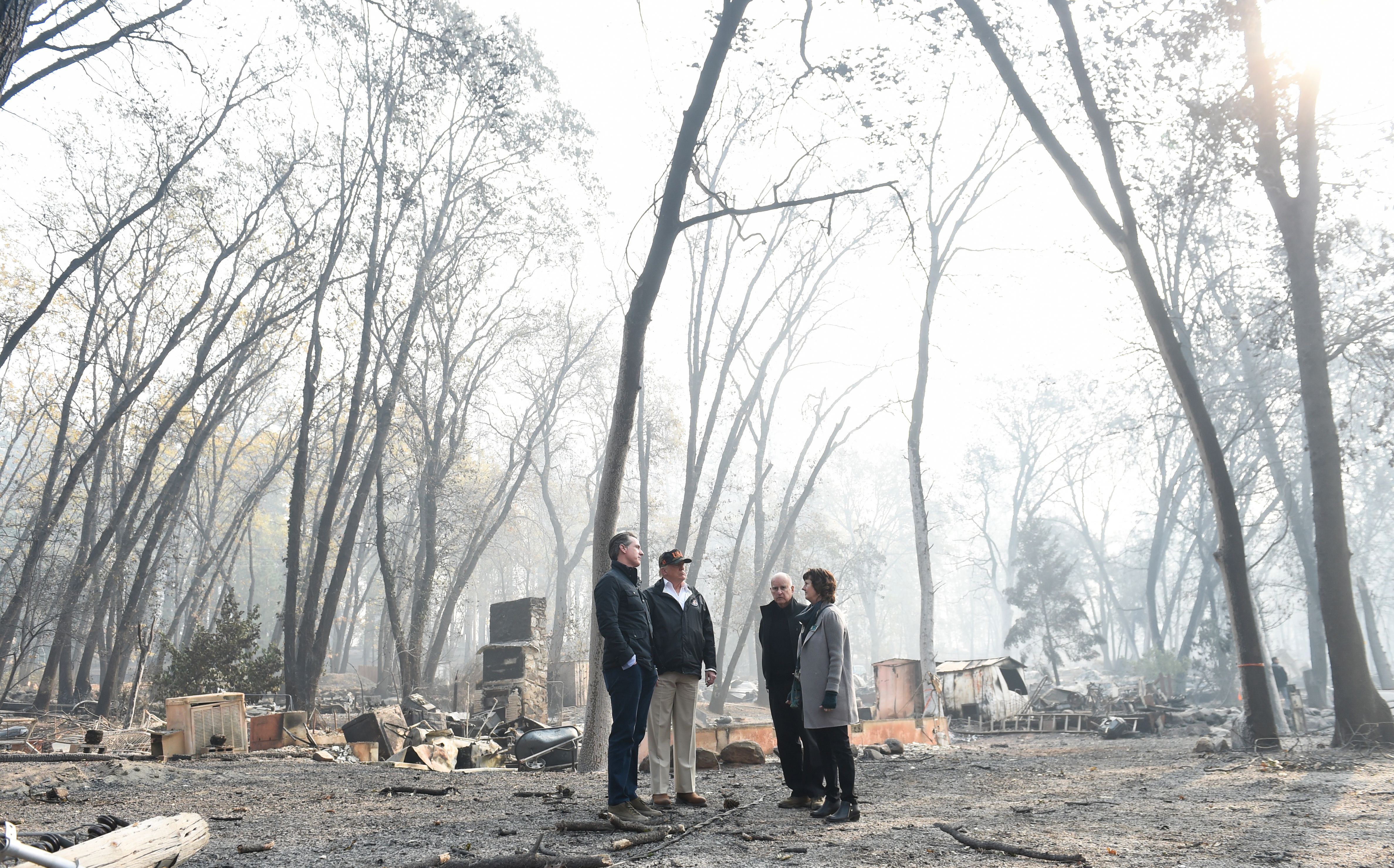 California wildfires with trump