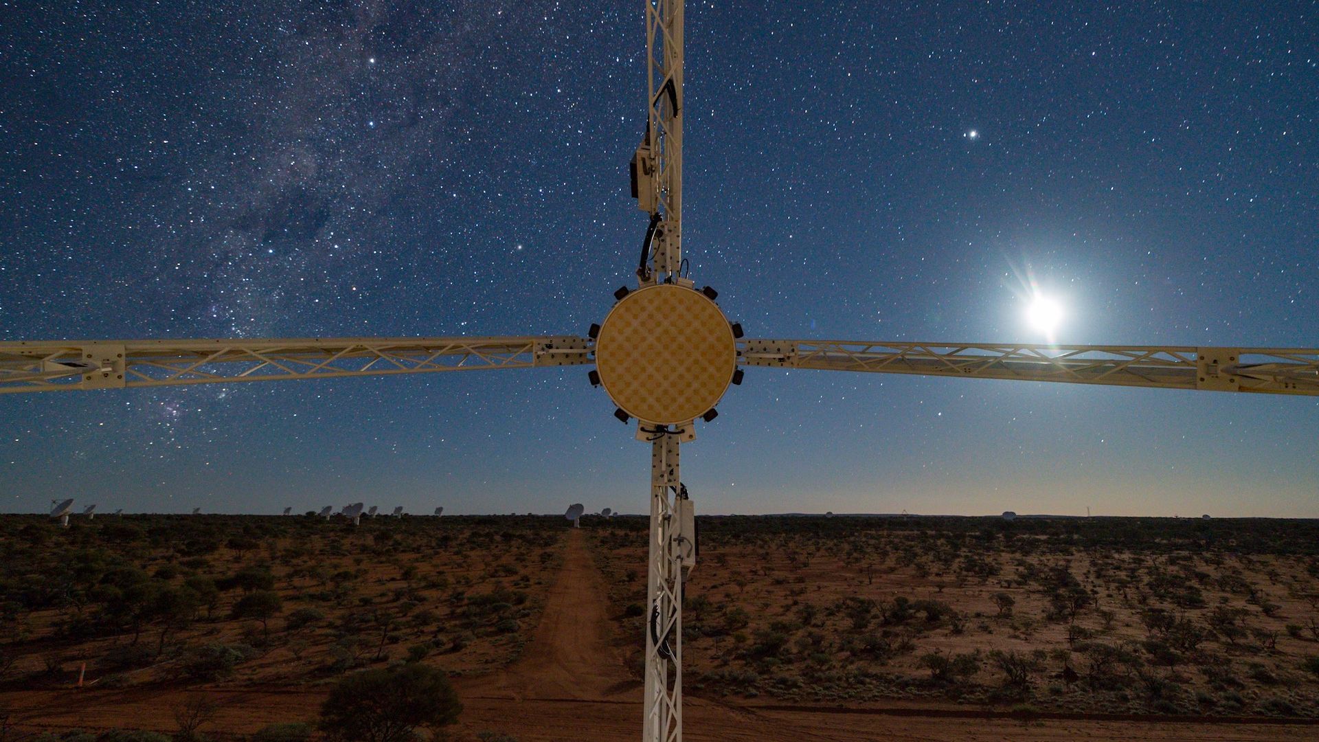 A view from CSIRO’s Australian SKA Pathfinder radio telescope antenna 29.