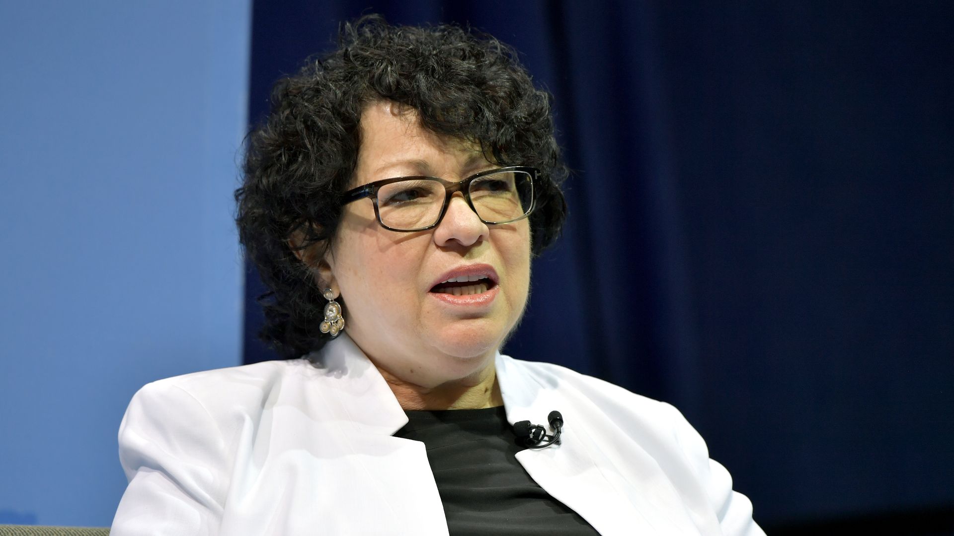 Photo of Sonia Sotomayor seated and speaking