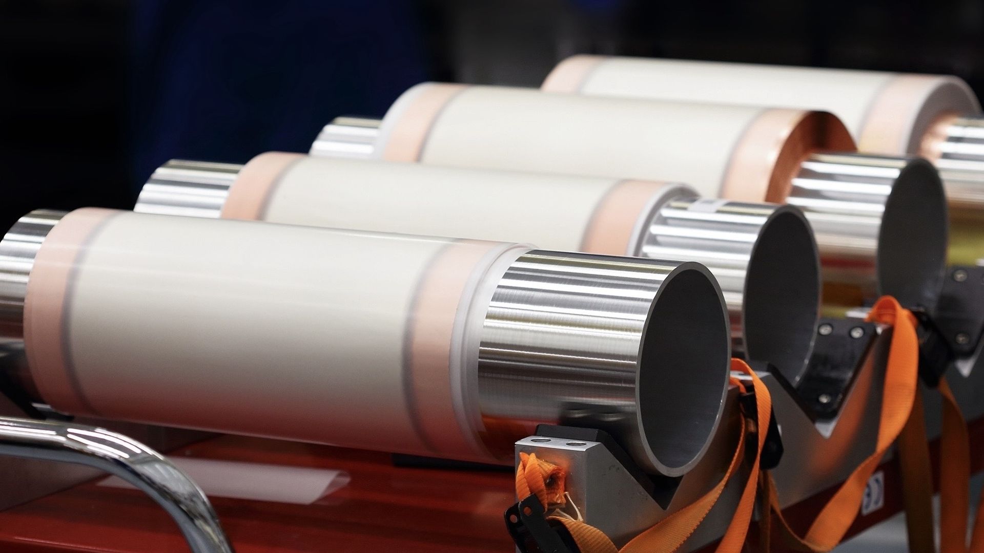 Rolls of thin film lithium made by Elevated Materials, a spinout of Applied Materials