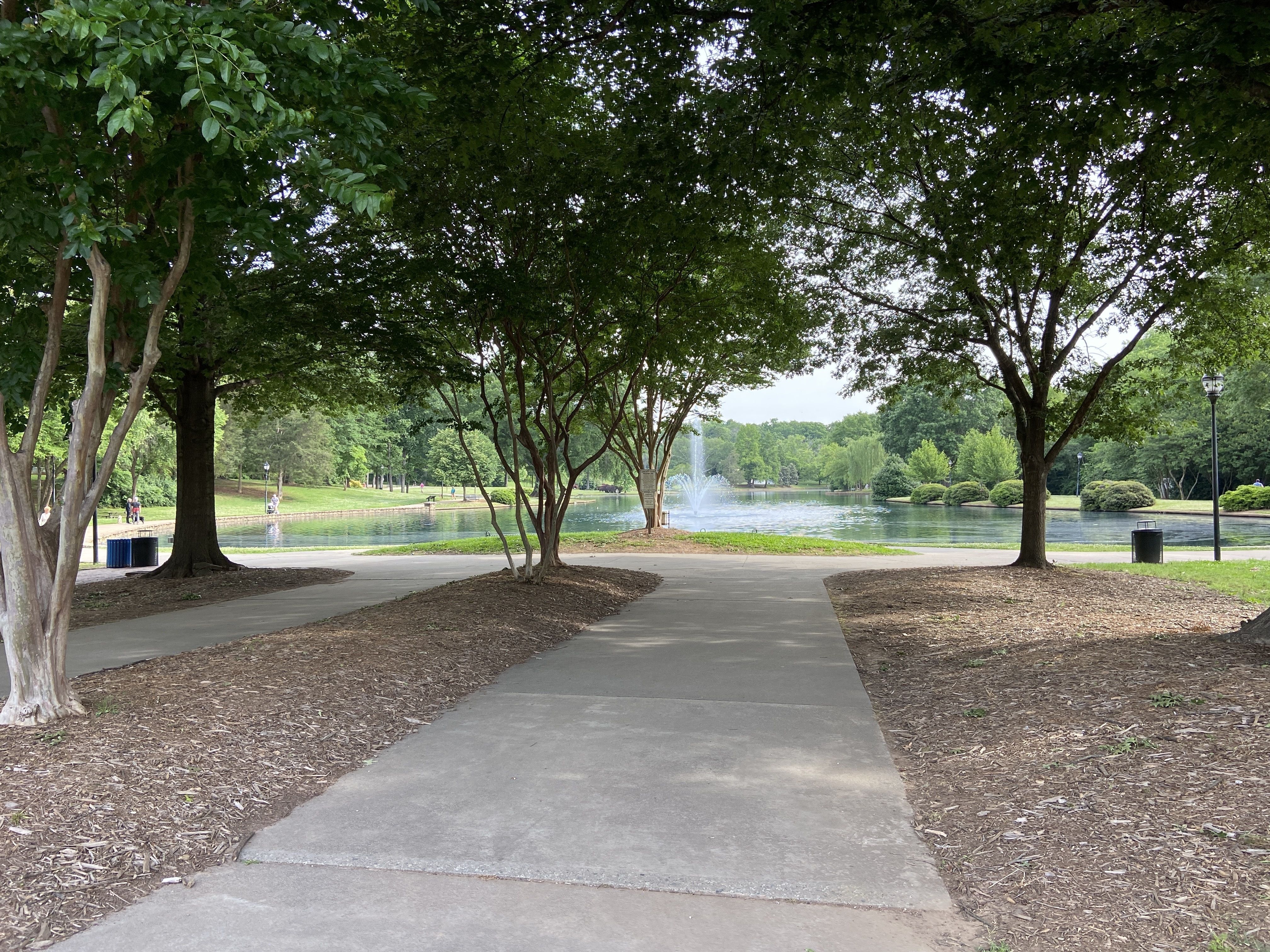 View of the fountain in Freedom Park.