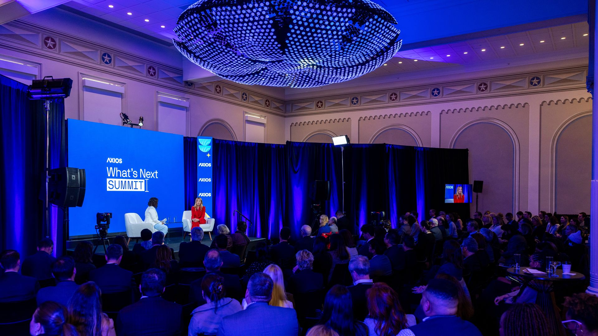 Axios’ Hope King interviews Slack CEO Denise Dresser. Credit: Ronald Flores for Axios 