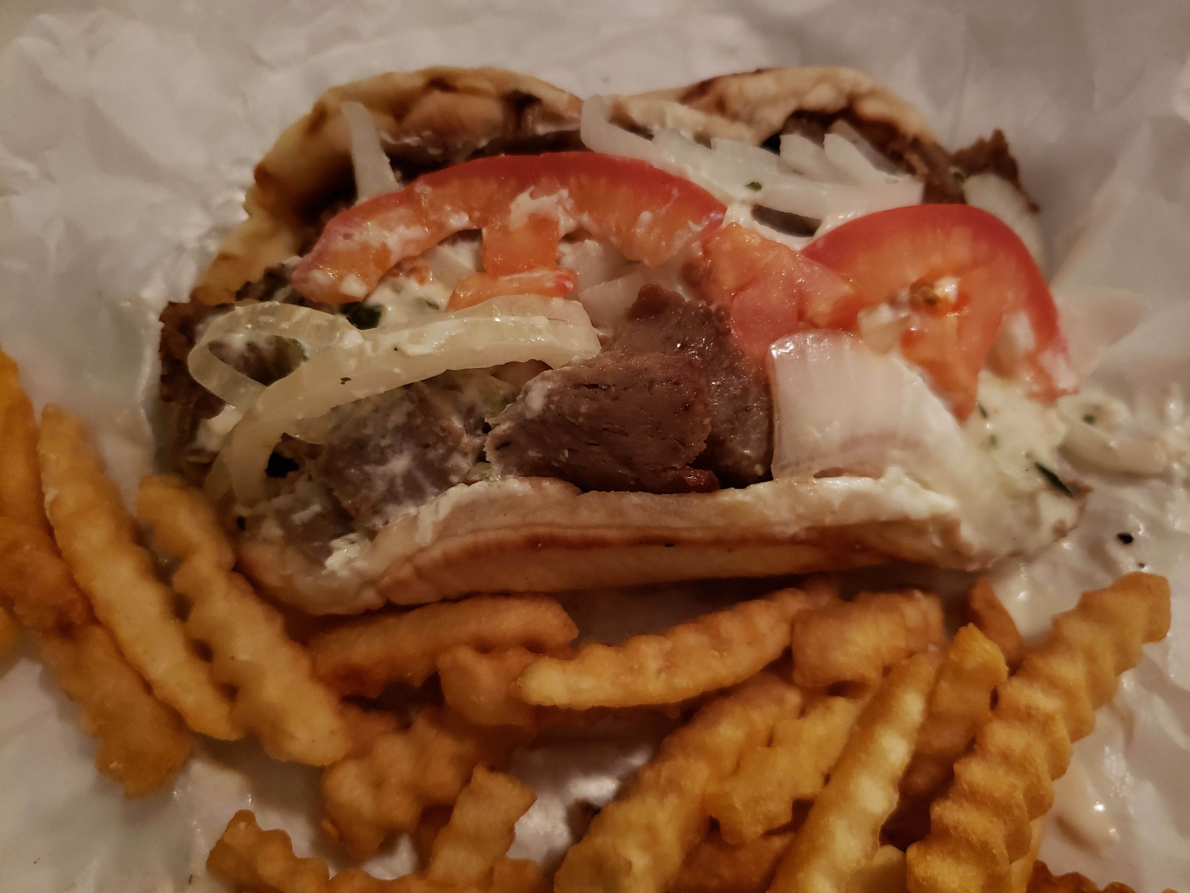 gyros and fries
