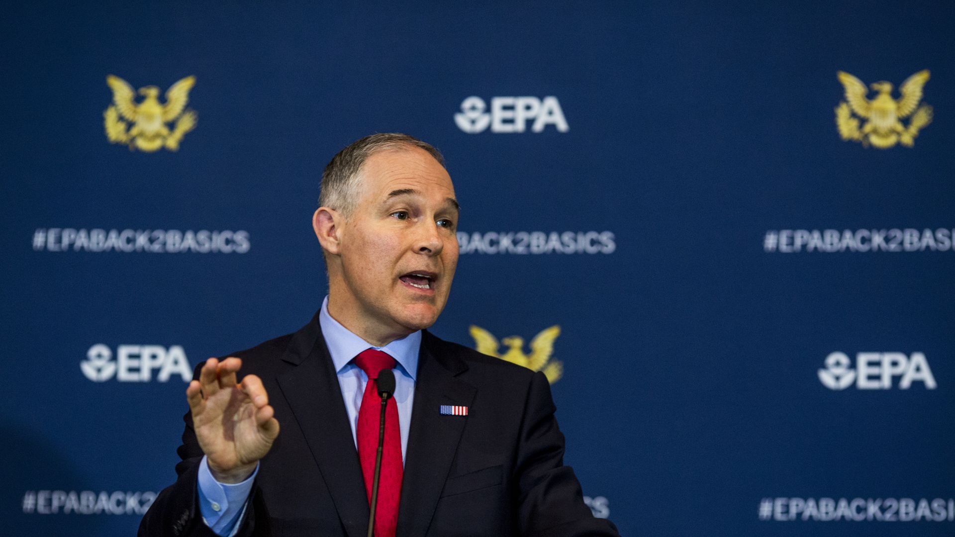 Scott Pruitt at a press conference
