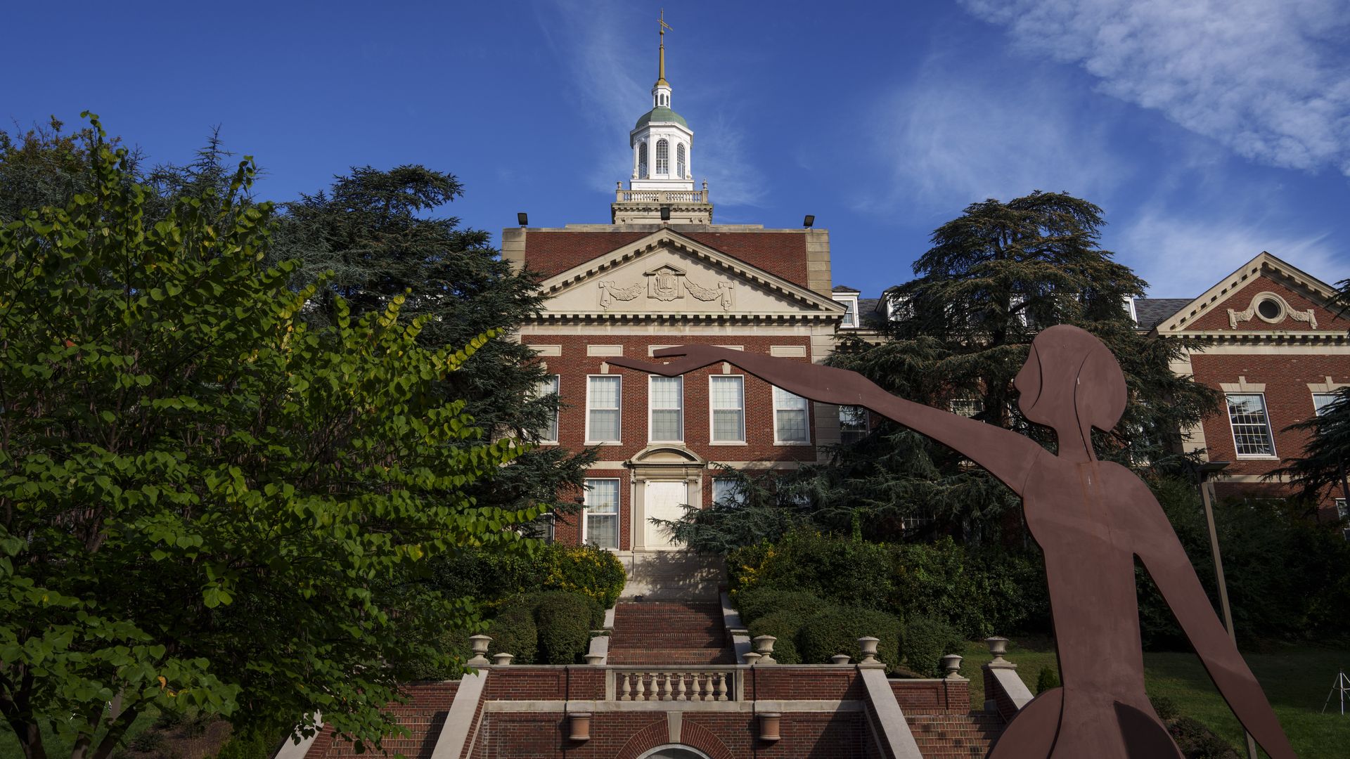 A view of the Howard University campus October 25, 2021 in Washington, DC.