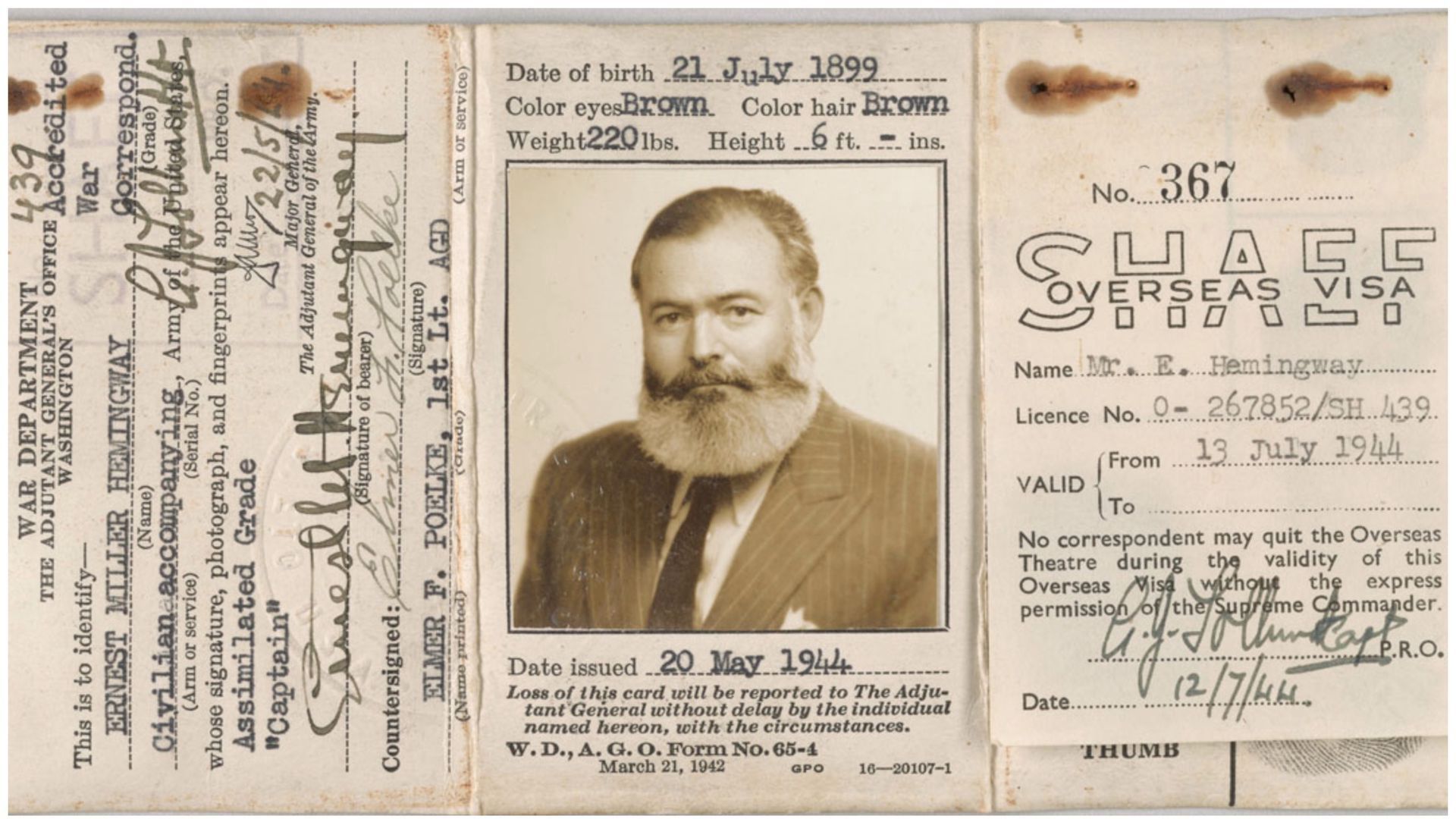 Hemingway archival photo