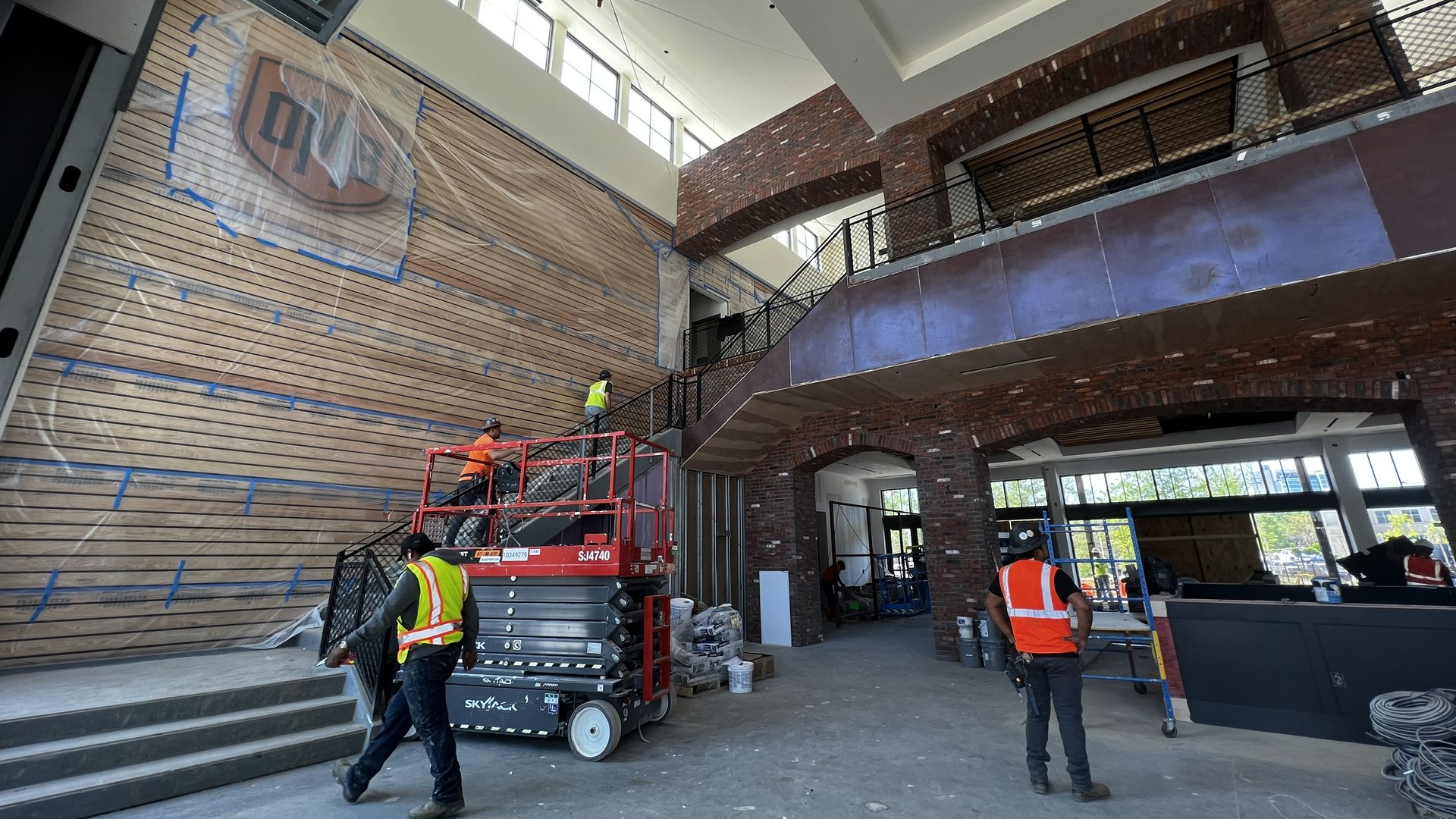 inside of two-story building