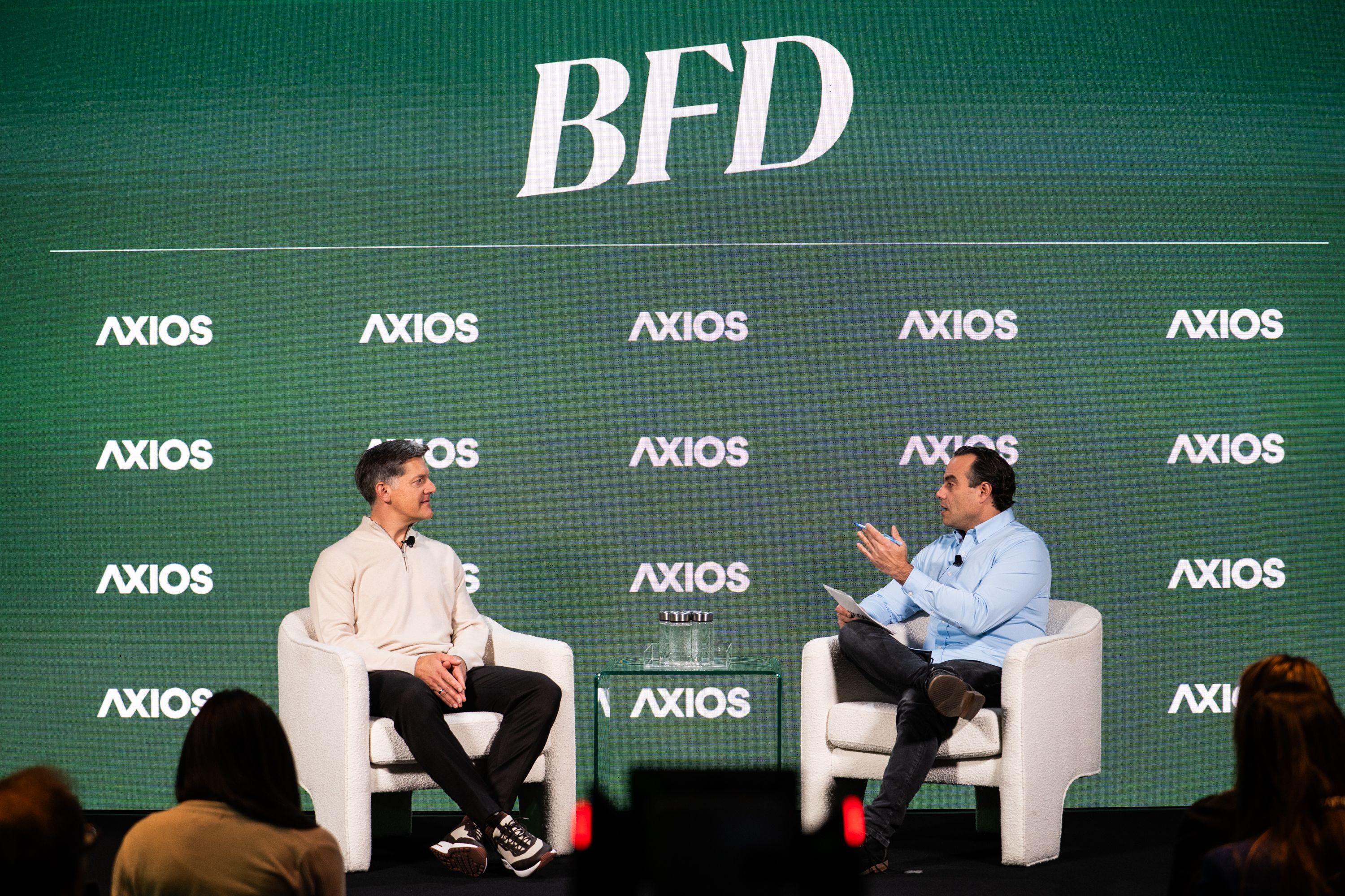 Axios' Dan Primack interviews Sequoia Capital's Roelof Botha at our Axios BFD summit in New York yesterday.