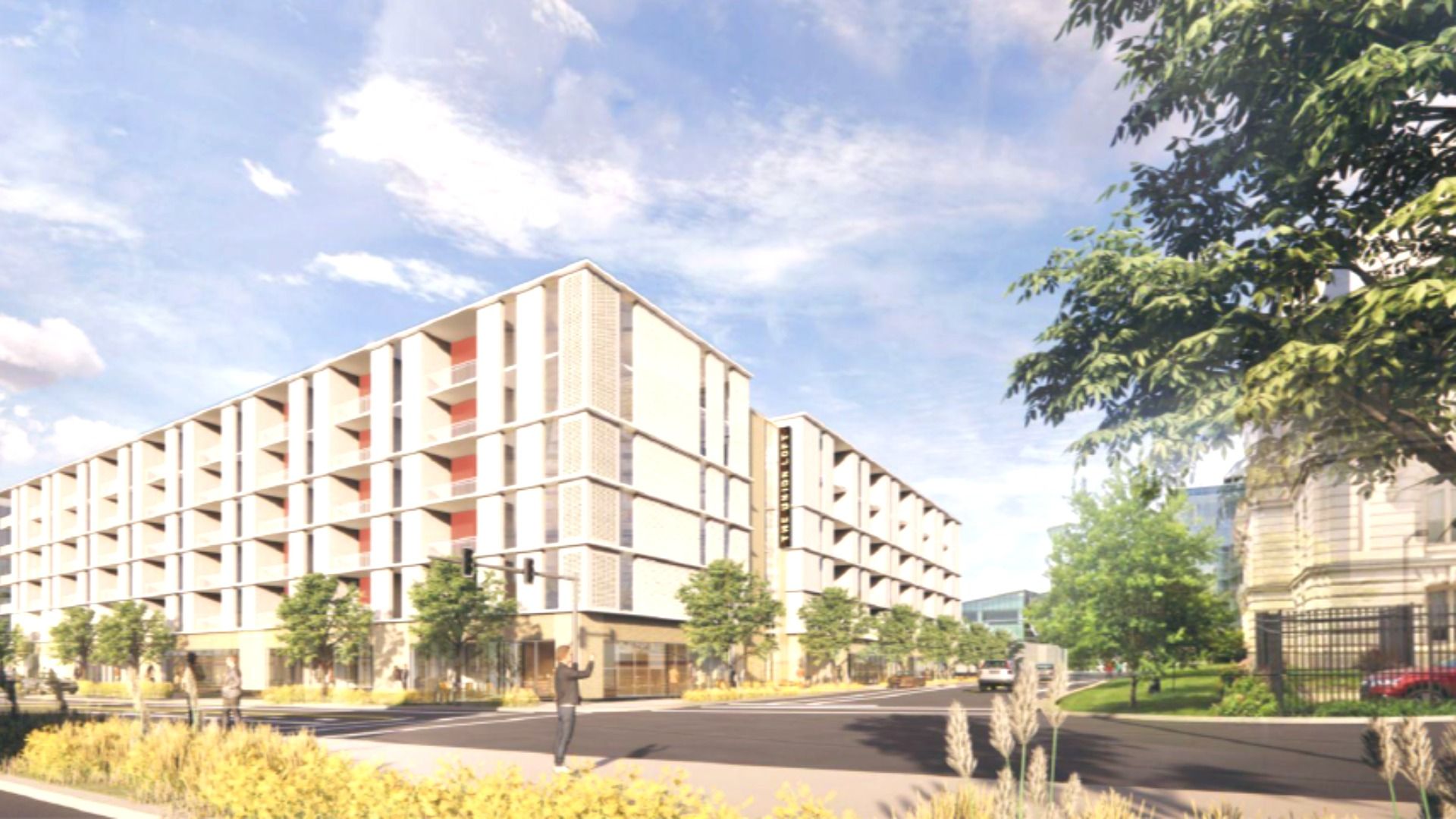 An illustration of a housing development.