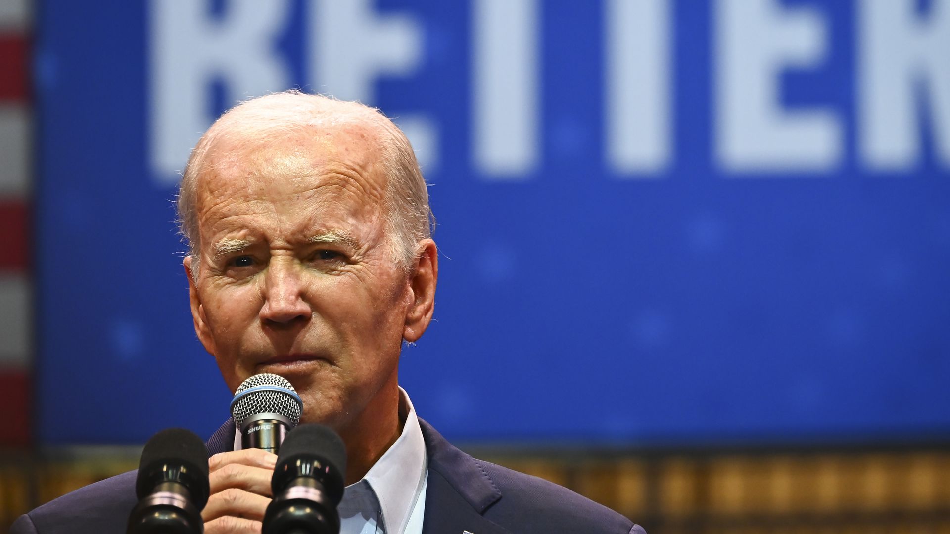 President Joe Biden speaks during a DNC rally in Miami Gardens, Florida, US, on Tuesday, Nov. 1, 2022.
