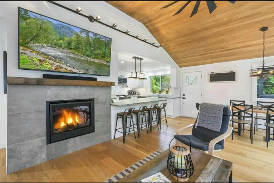 Living room of a cabin