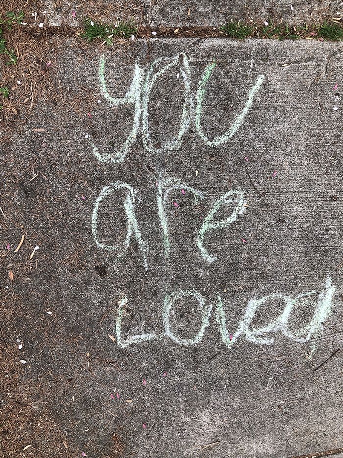 sidewalk art chalk love