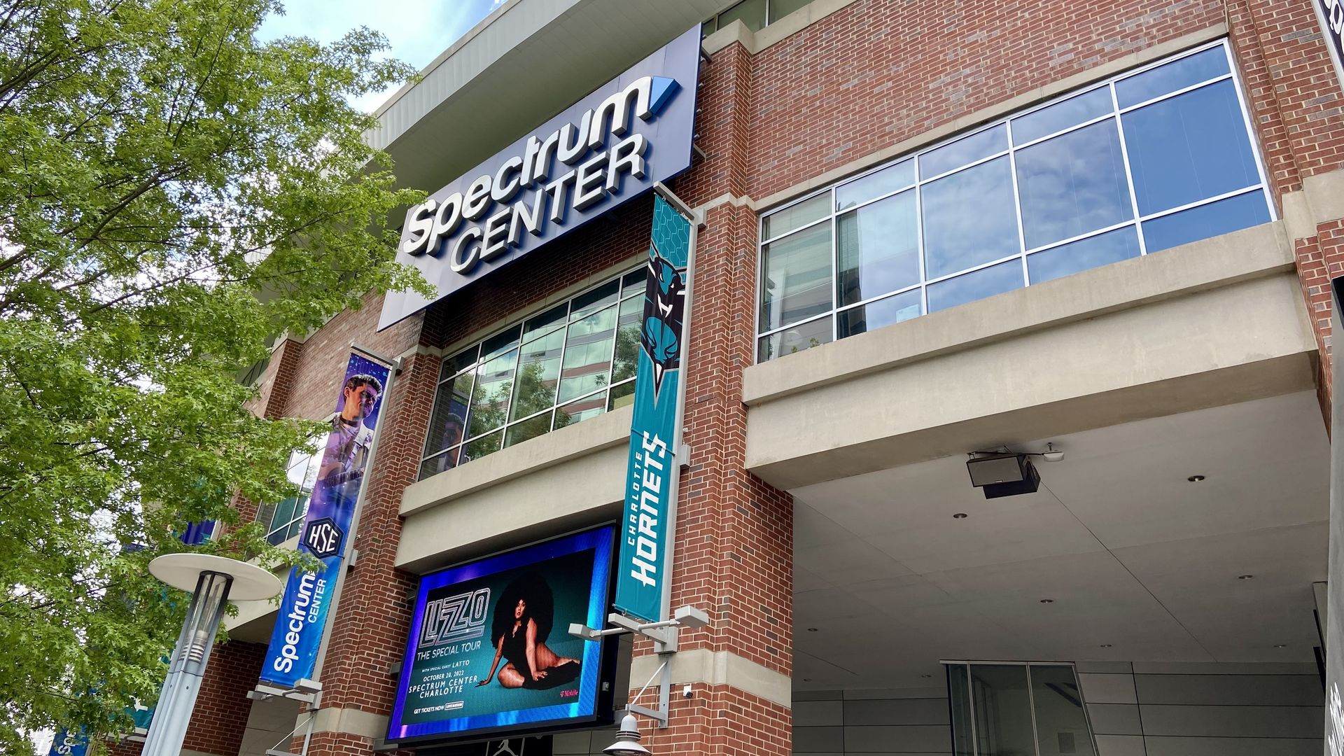 Spectrum Center. Photo: Ashley Mahoney/Axios 