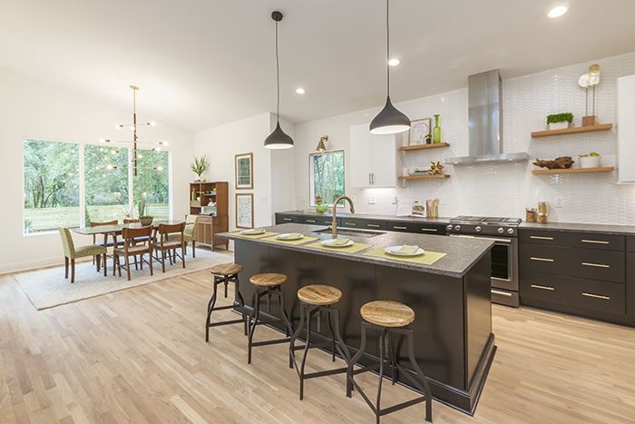 Home of the Year 2019 mid-century modern kitchen + dining area