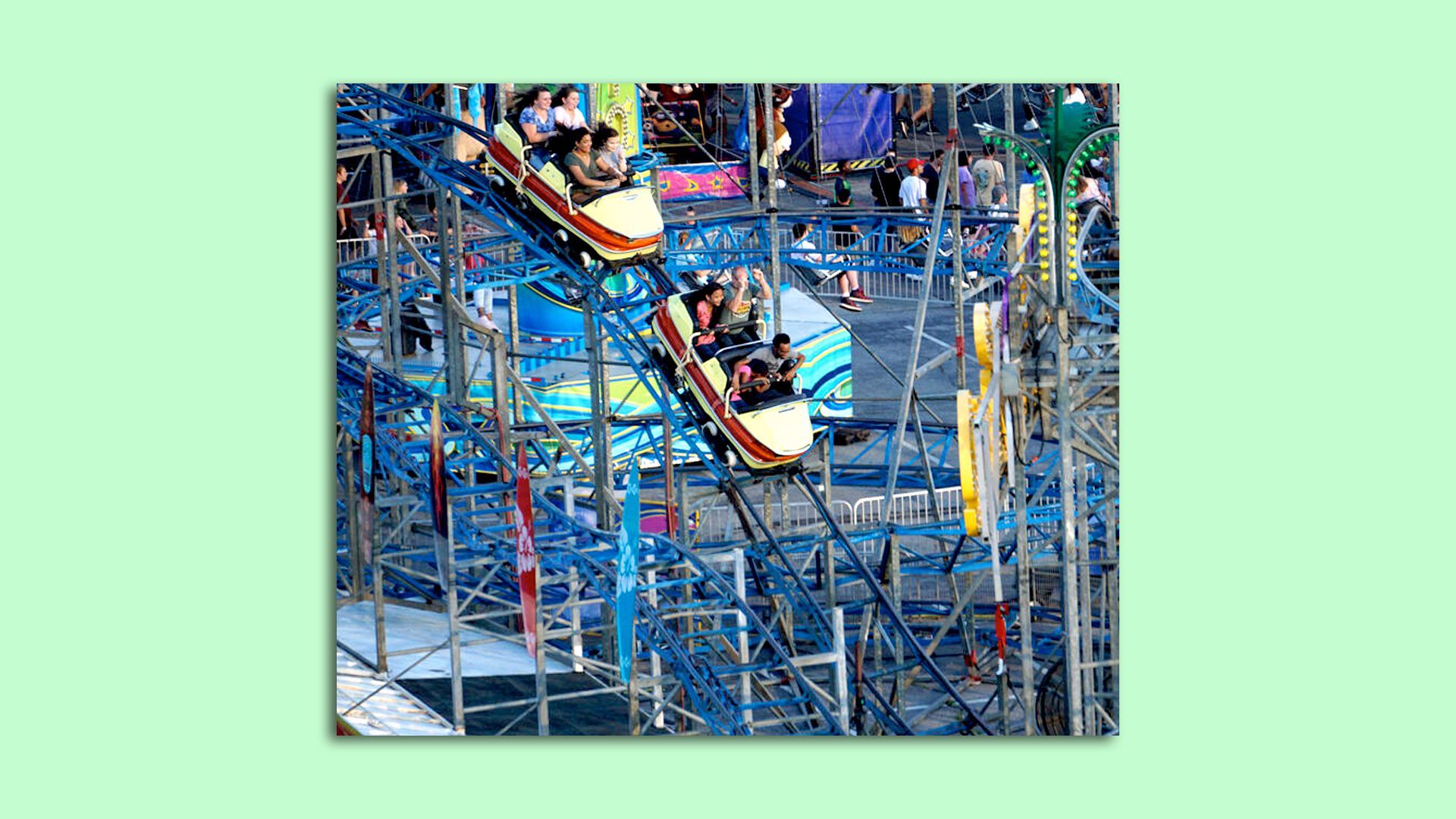 An image of a new roller coaster ride coming to the Minnesota State Fair this year.