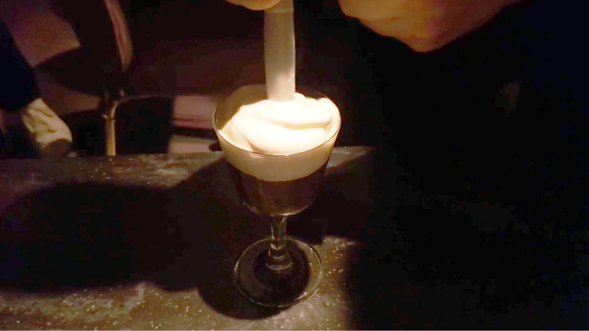 Cocktail with foam
