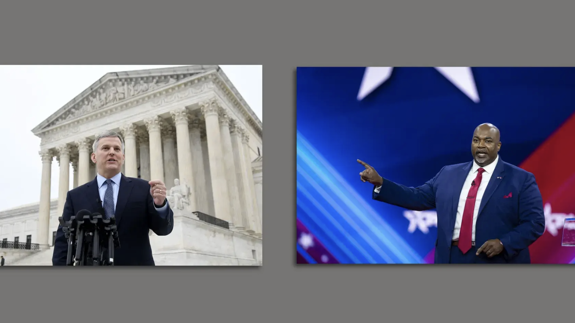 A combination of images of Attorney General Josh Stein (left) and Lt. Governor Mark Robinson (right). 