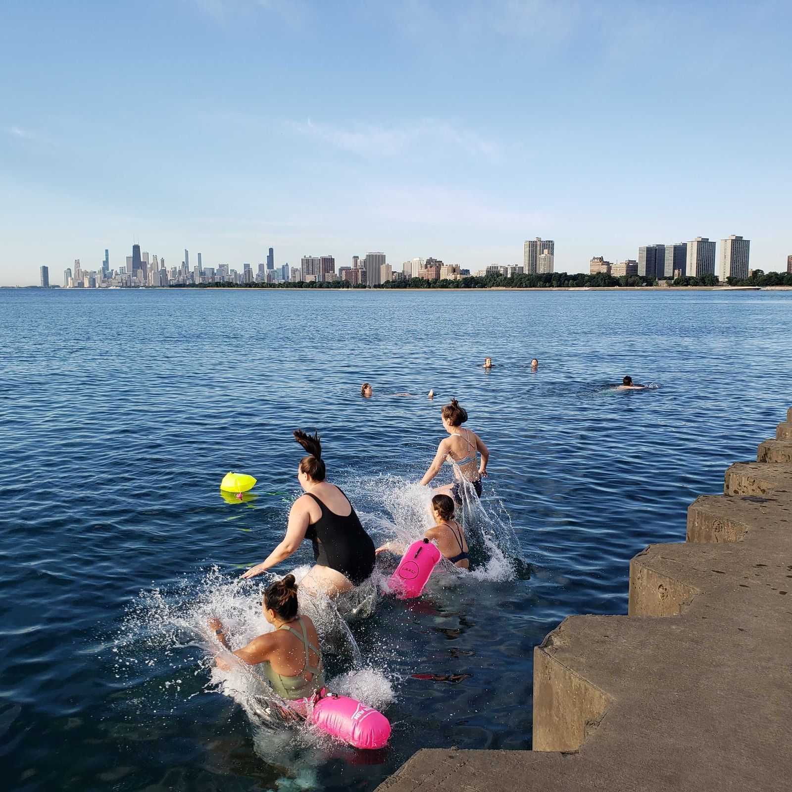 Everyone's welcome at Chicago's Friday Morning Swim Club - Axios Chicago