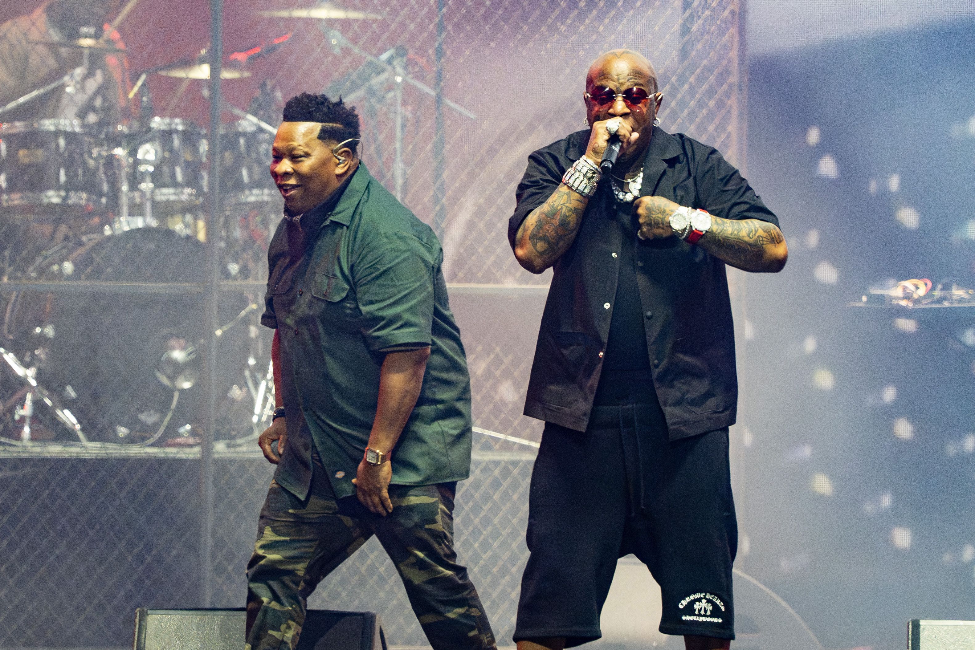 Mannie Fresh and Birdman perform at Essence.
