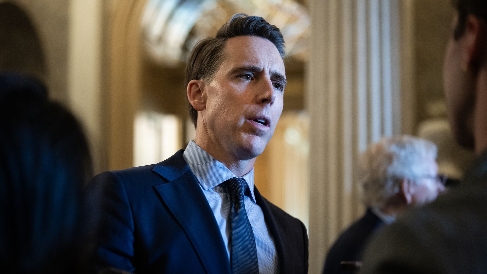 Sen. Josh Hawley pictured in the Capitol