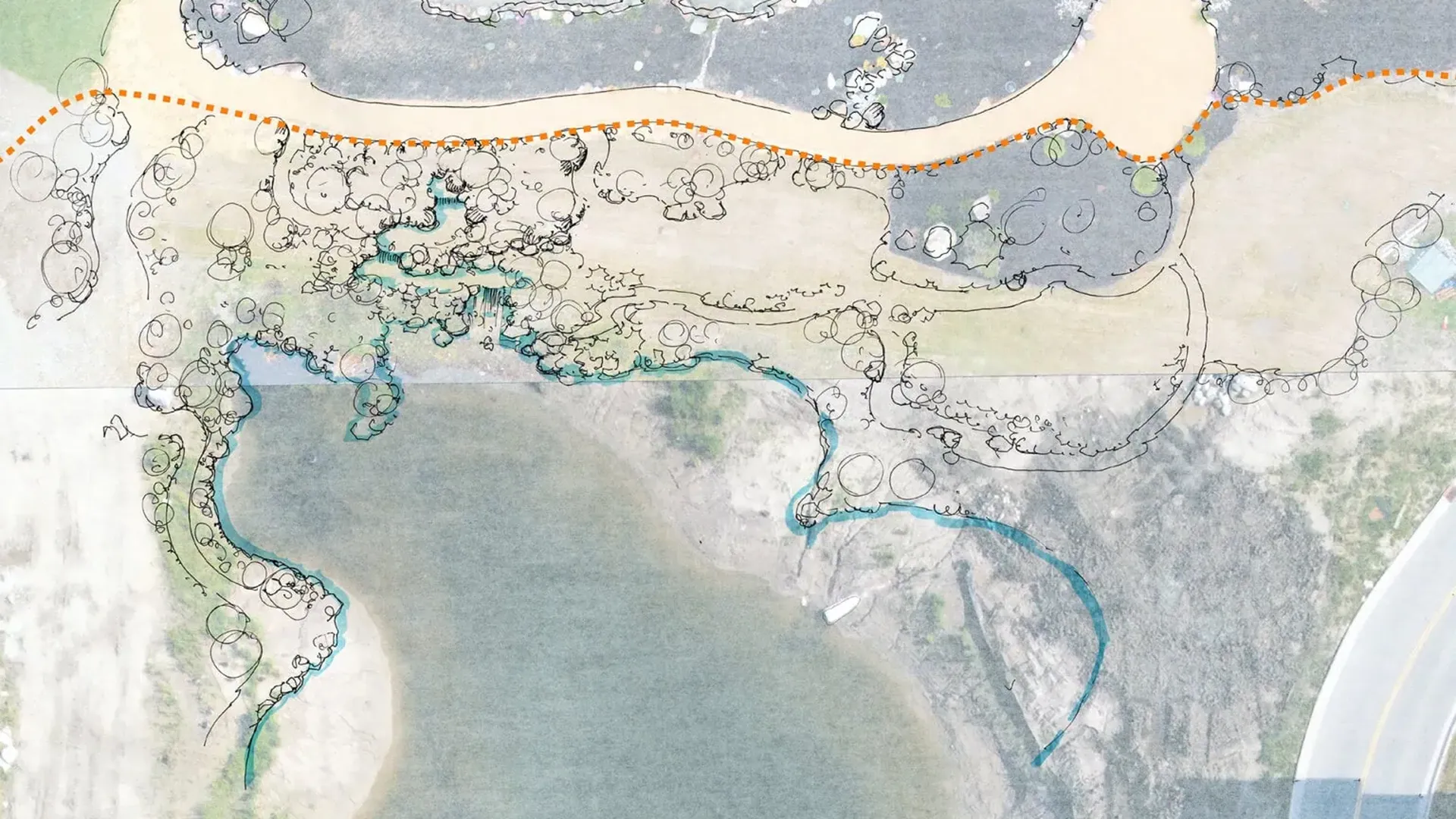 A map area set for improvements in the Japanese Garden behind Carmel City Hall.