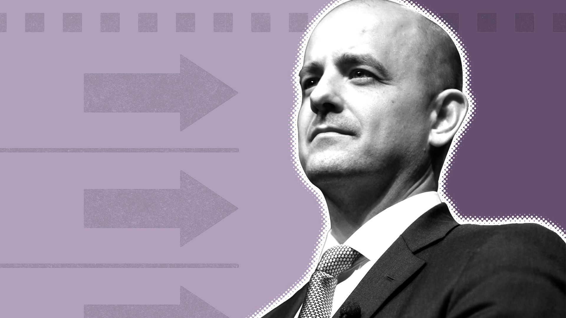 Photo illustration collage of Evan McMullin surrounded by ballot elements. 