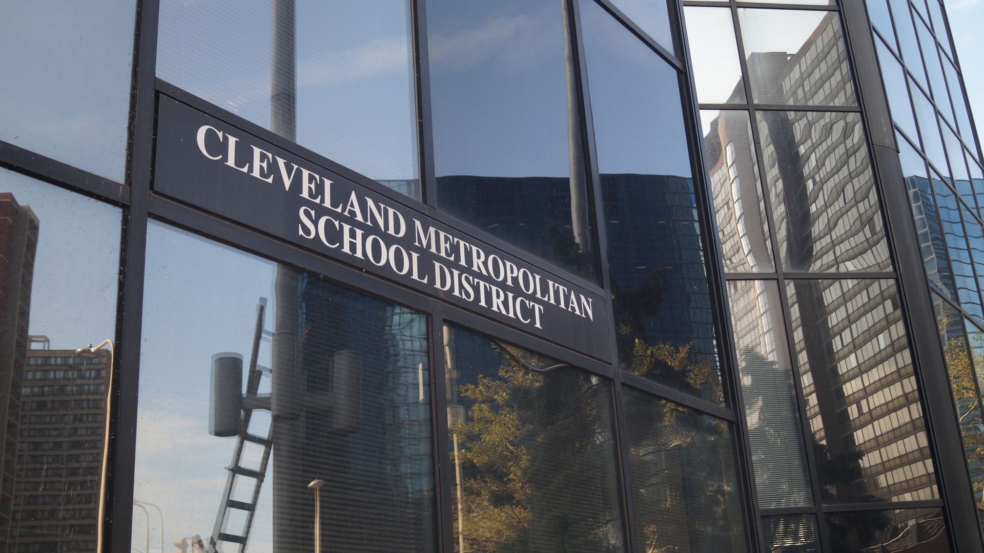 Picture of building with Cleveland Metropolitan School District on it