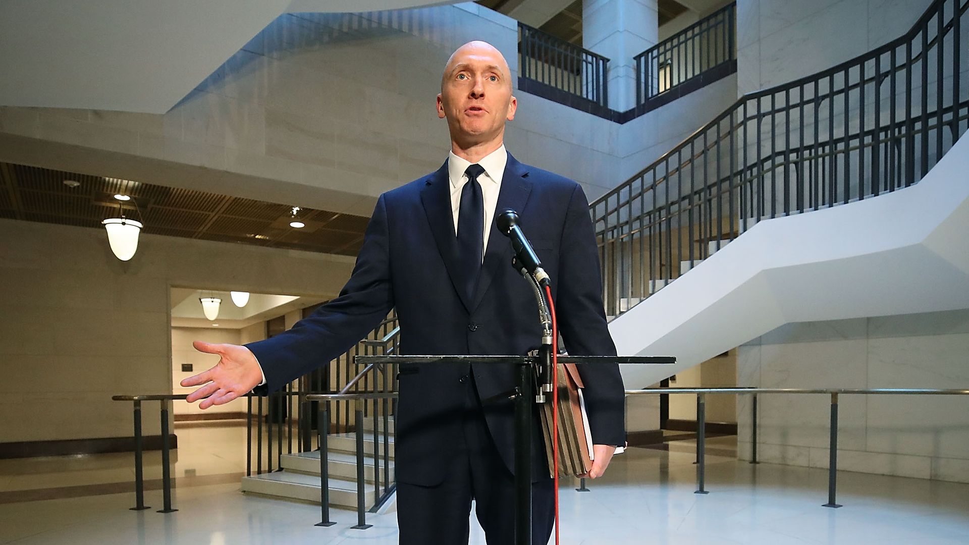 Carter Page addresses reporters