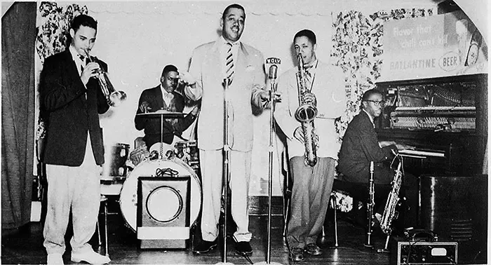 A band performs at the Excelsior Club in the late 1950s. Photo: Courtesy of the Robinson-Spangler Carolina Room at the Charlotte Mecklenburg Library