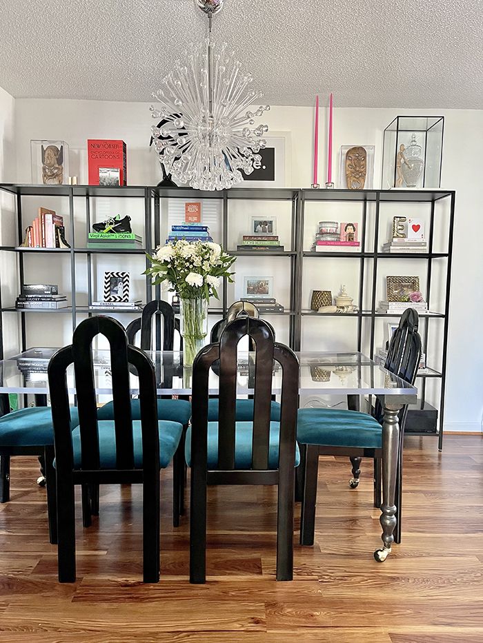 Eboney Foster plaza midwood apartment home tour dining room with handmade table