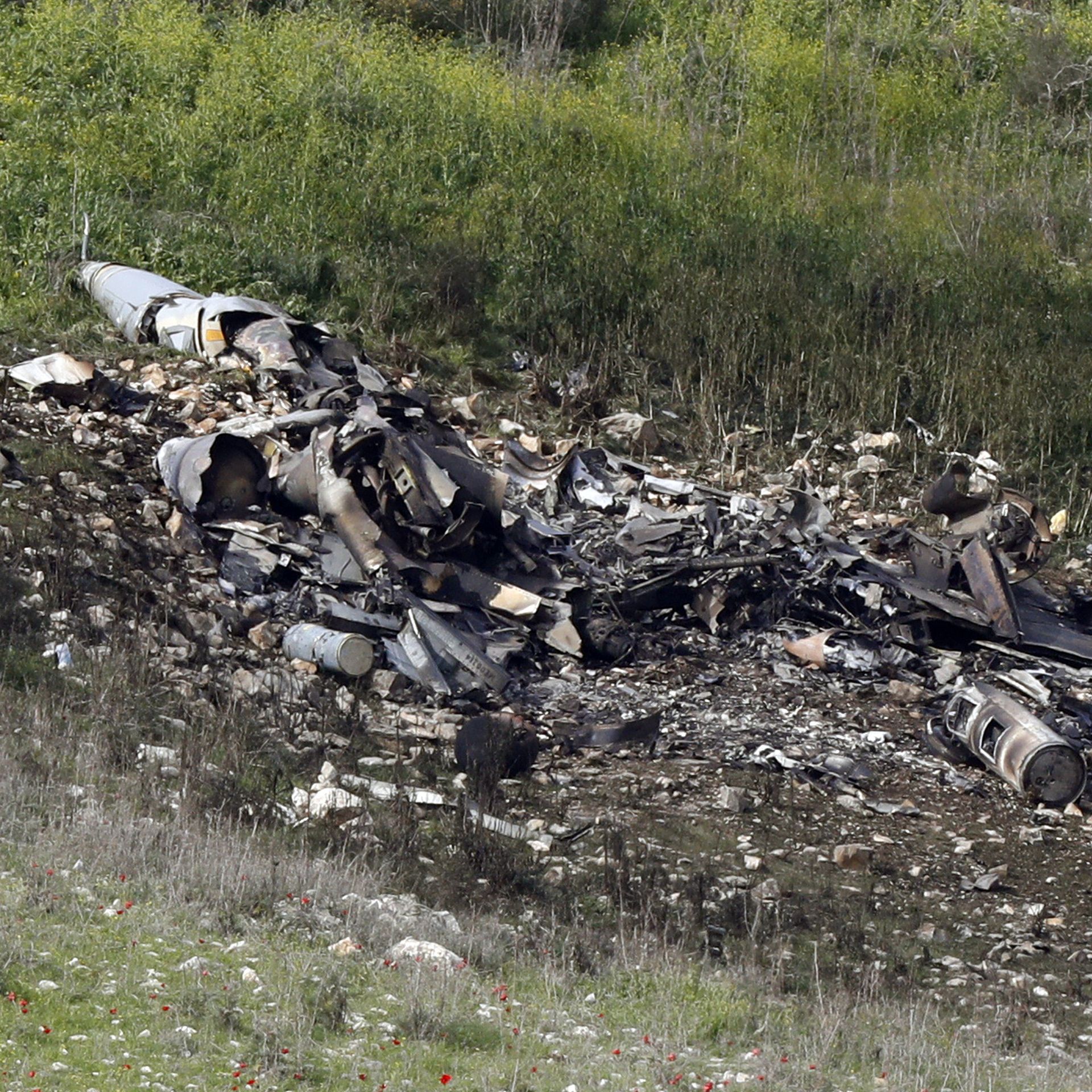 wreckage of warplane