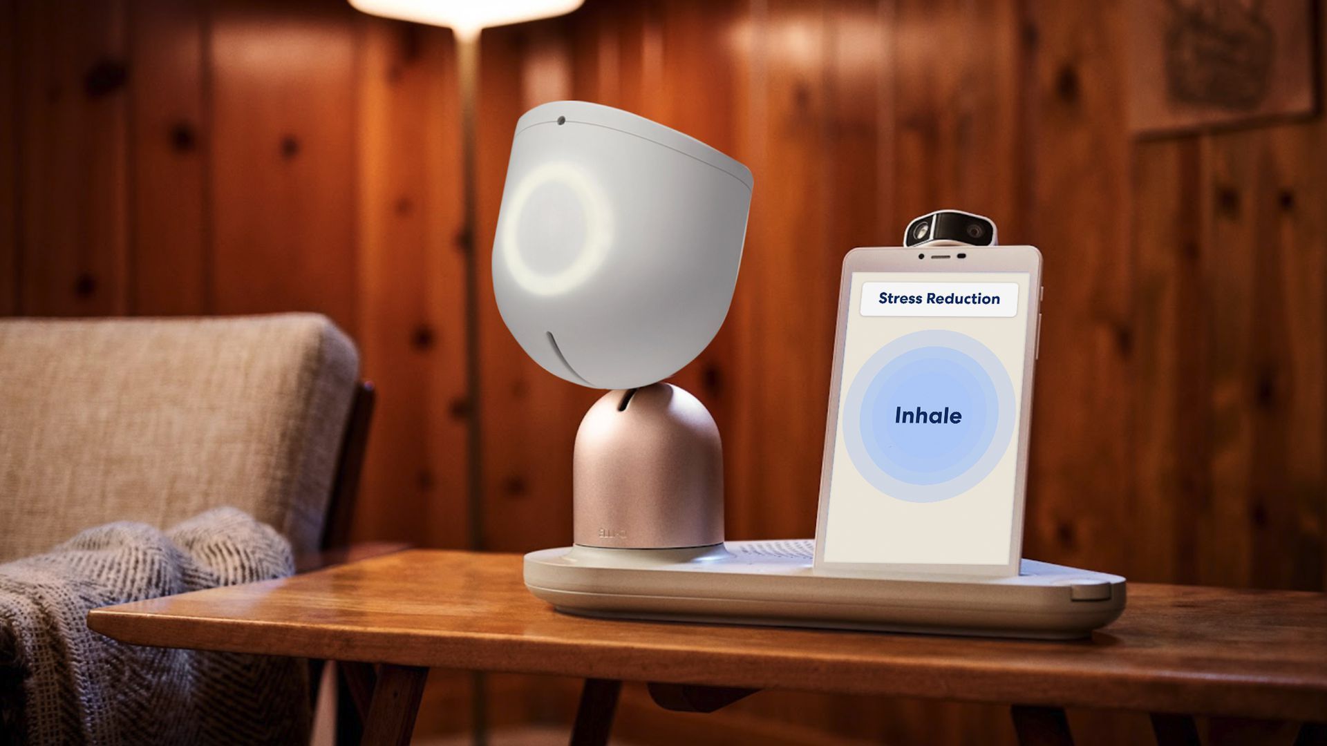 Intuition Robotics's ElliQ companion robot for the elderly.