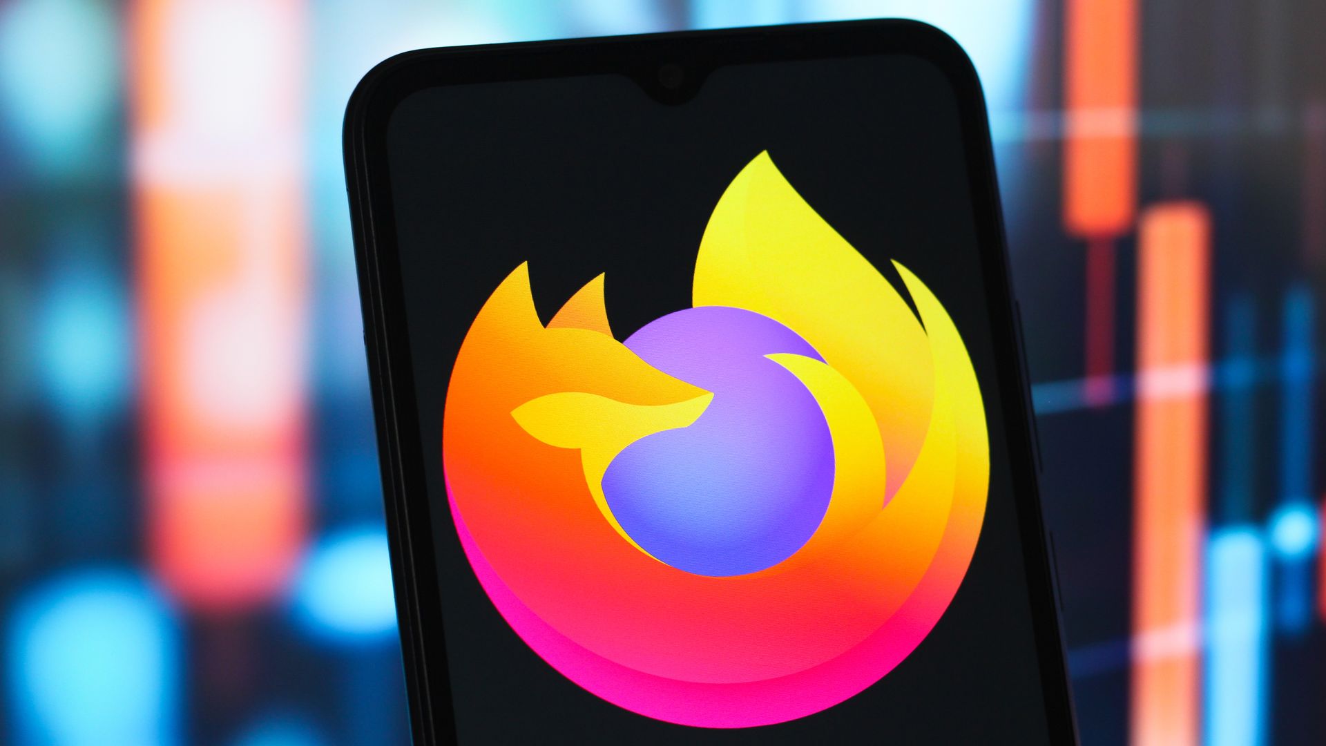 The Mozilla Firefox logo is seen on a smartphone