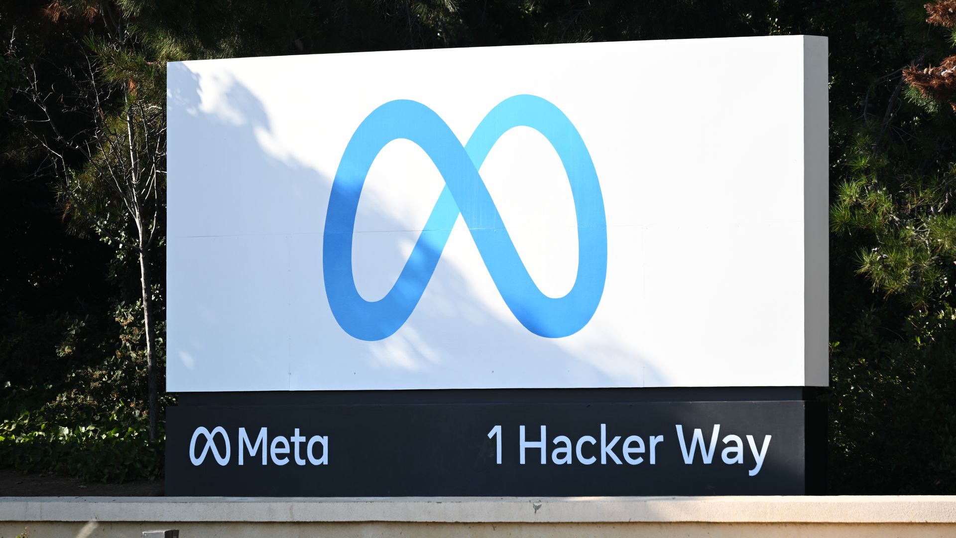 Meta (Facebook) sign is seen at its headquarters at Menlo Park