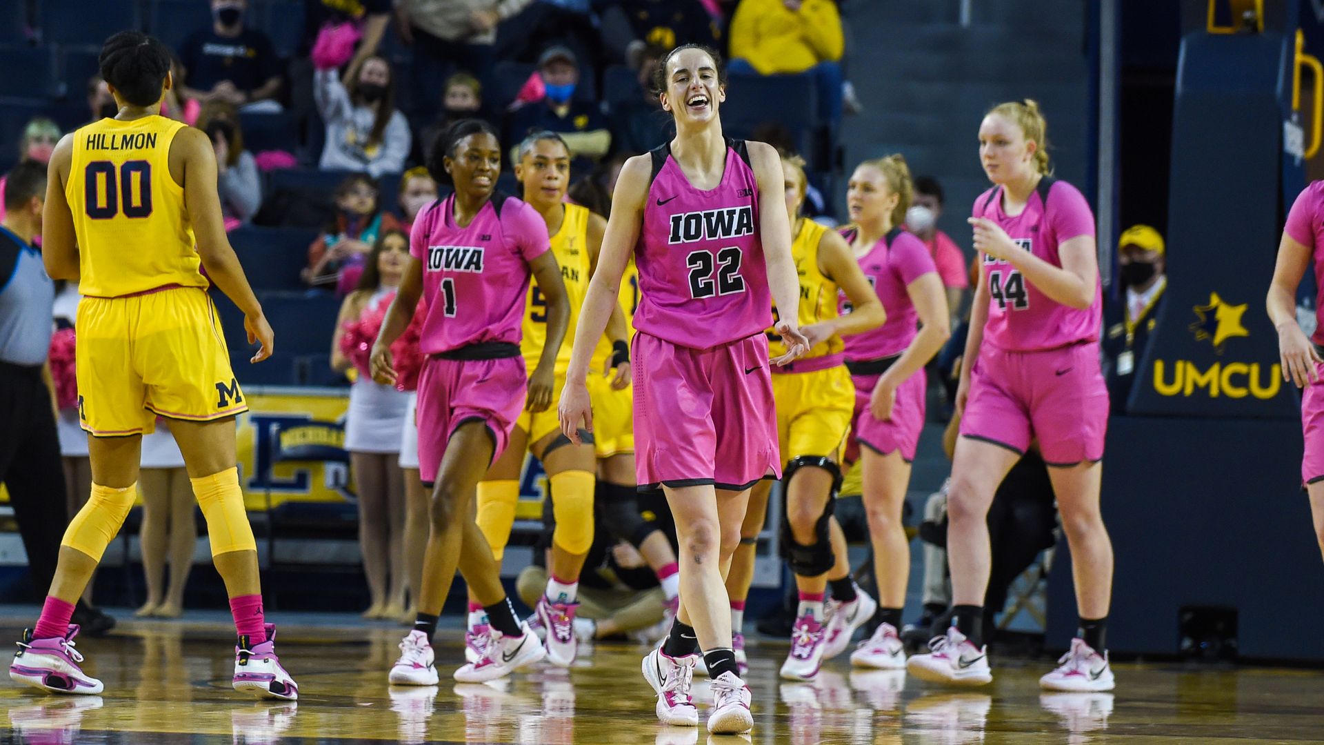 Caitlin Clark against Michigan