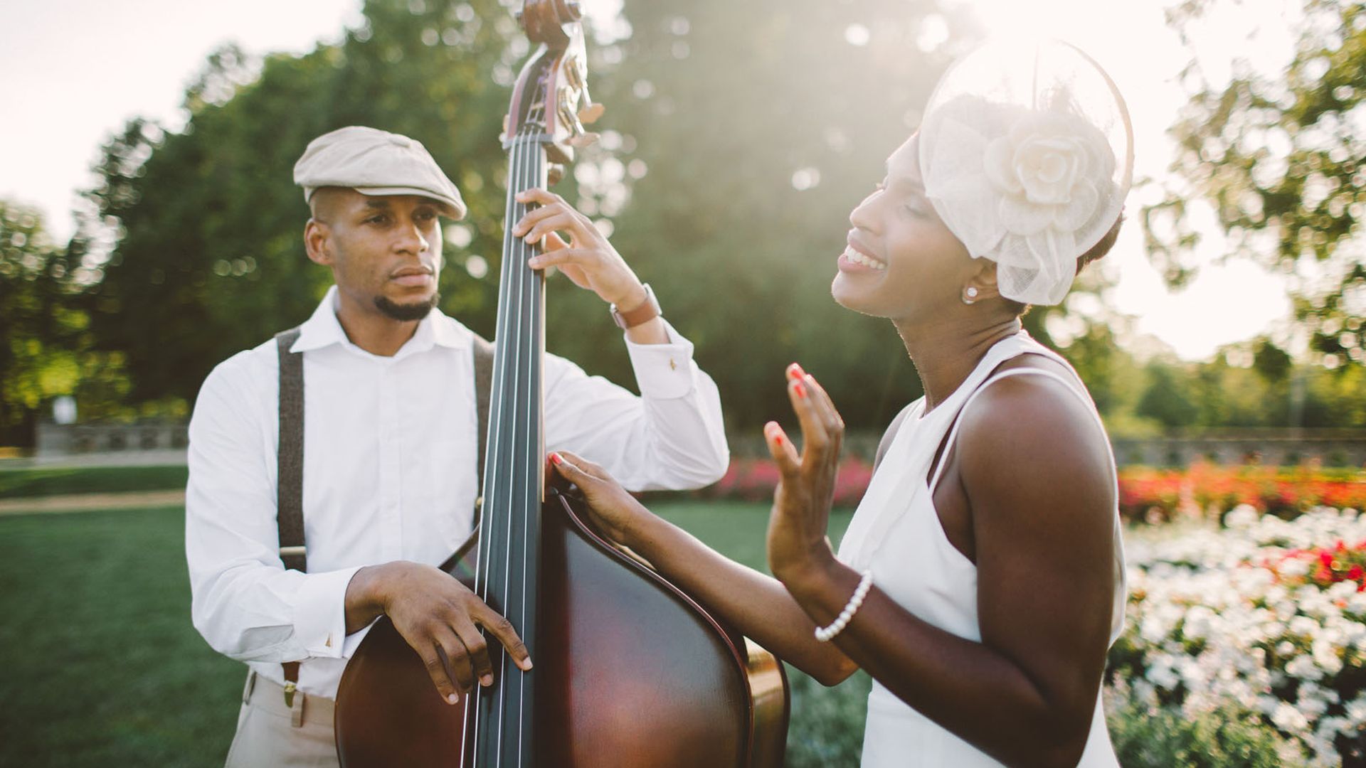 Bassist Sadiki Pierre and singer Elasea Douglas of Acute Inflections