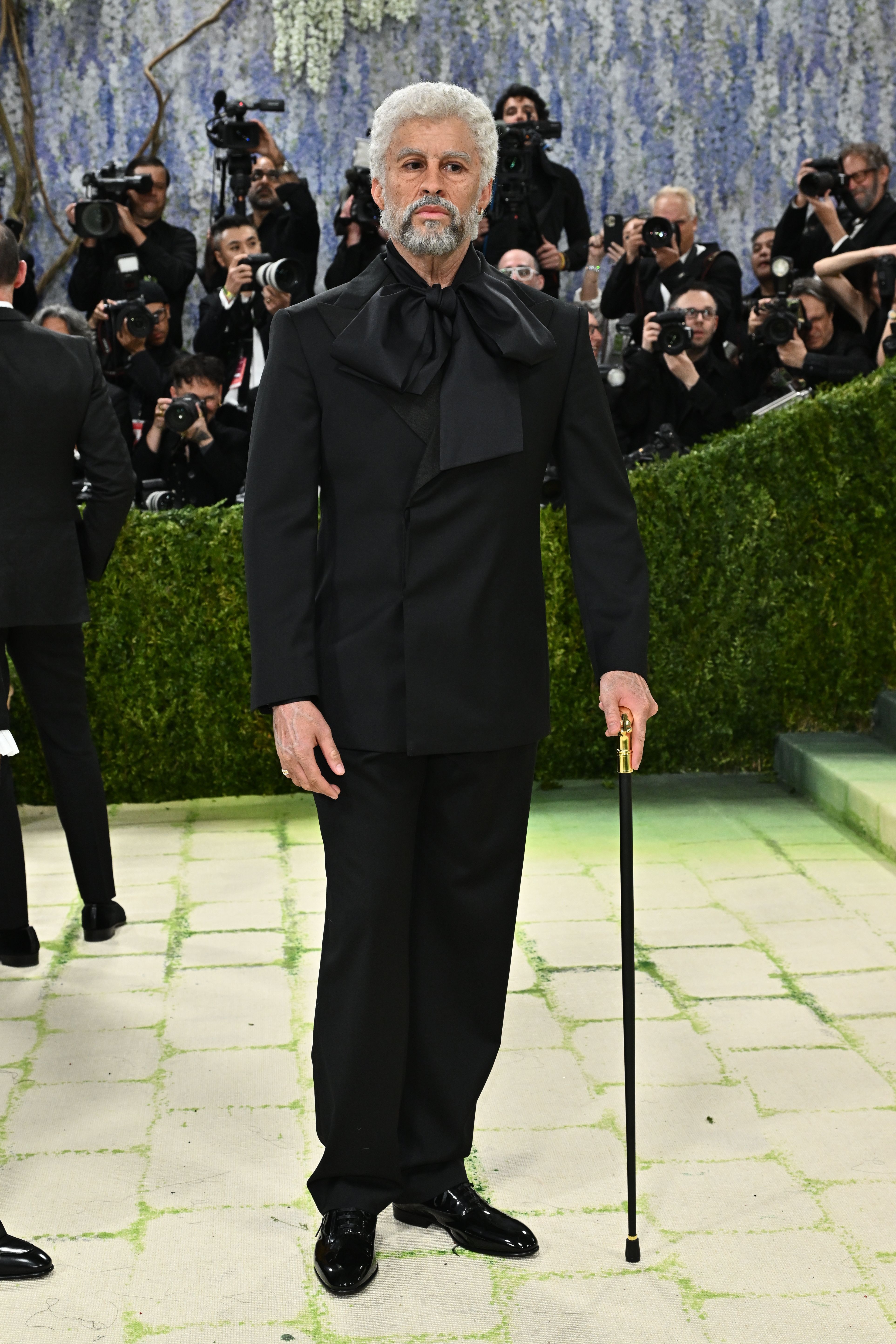 Bad Bunny arrives at The Metropolitan Museum of Art's Costume Institute benefit gala celebrating the opening of the "Costume Art" exhibition on Monday, May 4, 2026, in New York. (Photo by Evan Agostini/Invision/AP)