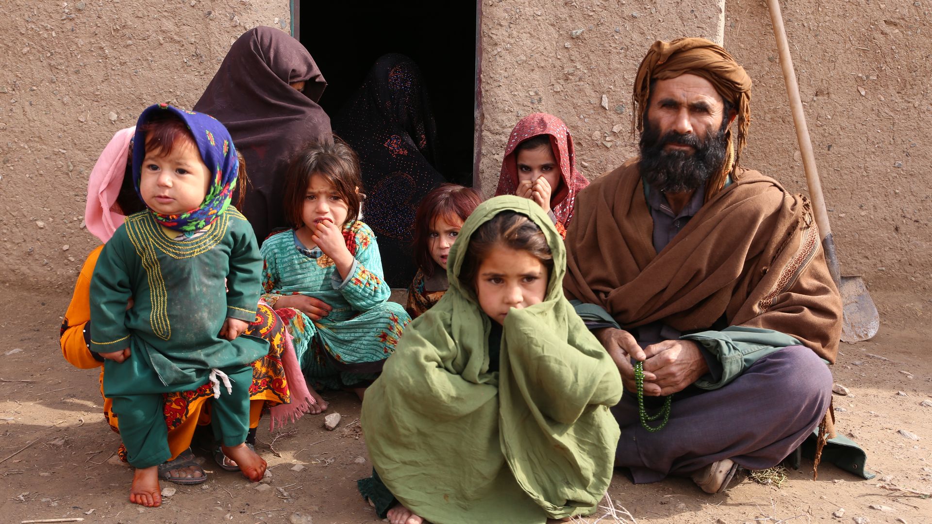 A family in Herat, Afghanistan, on Jan. 11. 