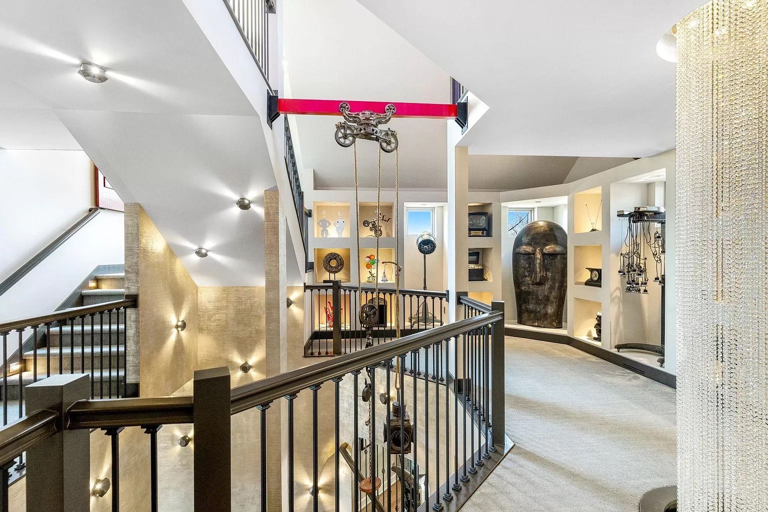 An upstairs hallway.