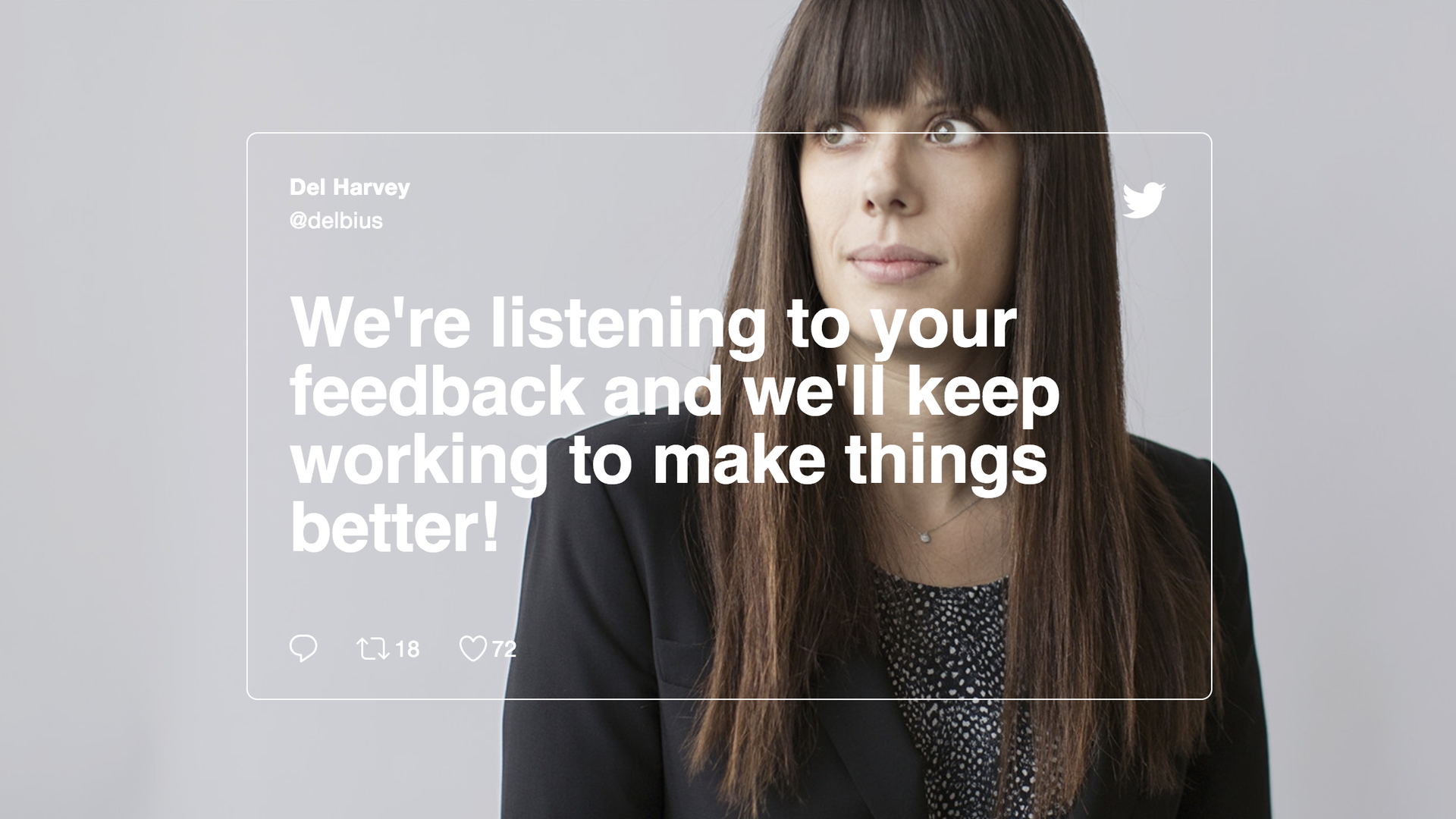 Twitter's head of safety with a tweet on work to protect users