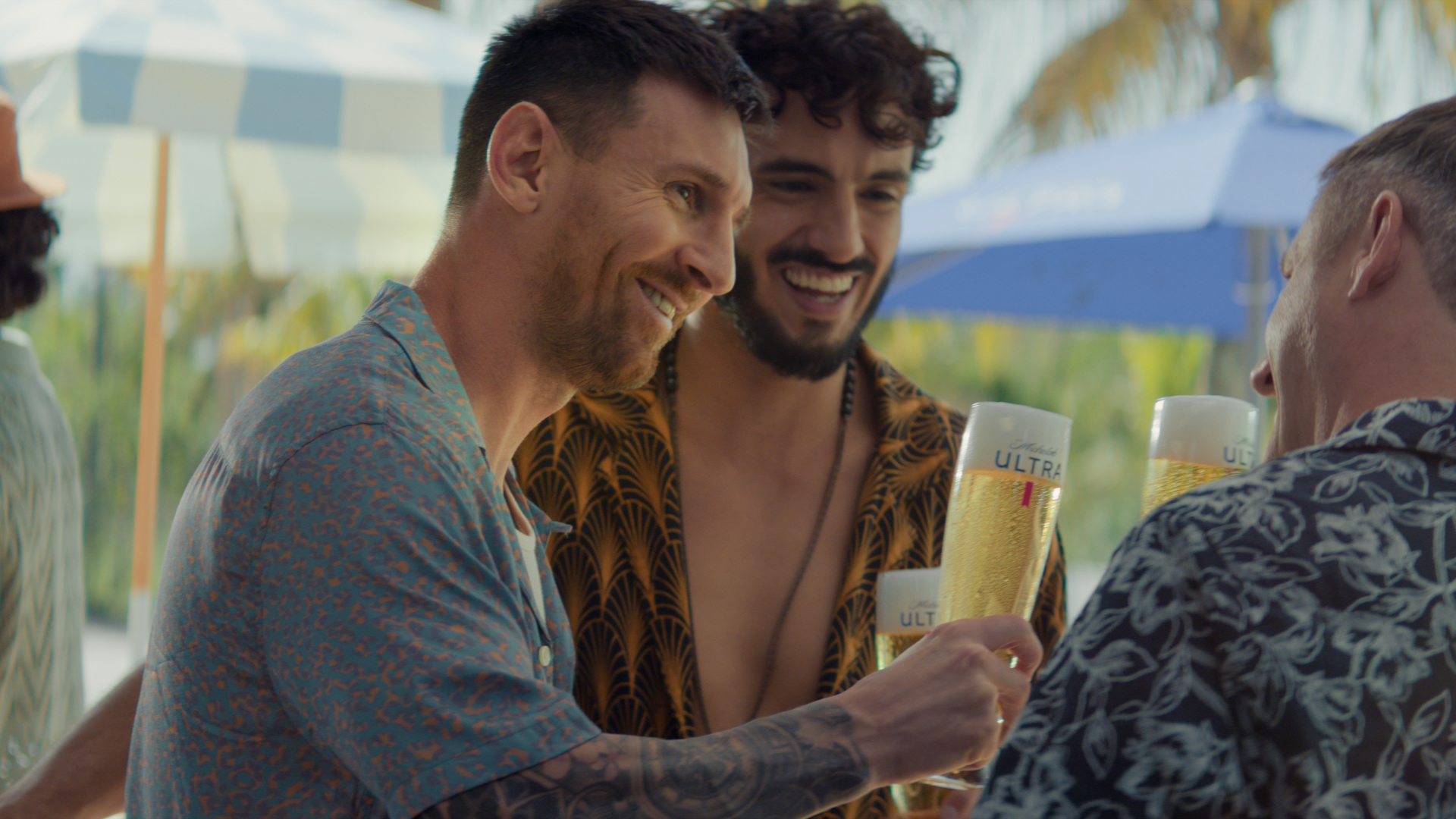 Soccer superstar Lionel Messi appearing in a Super Bowl ad for Michelob Ultra. 