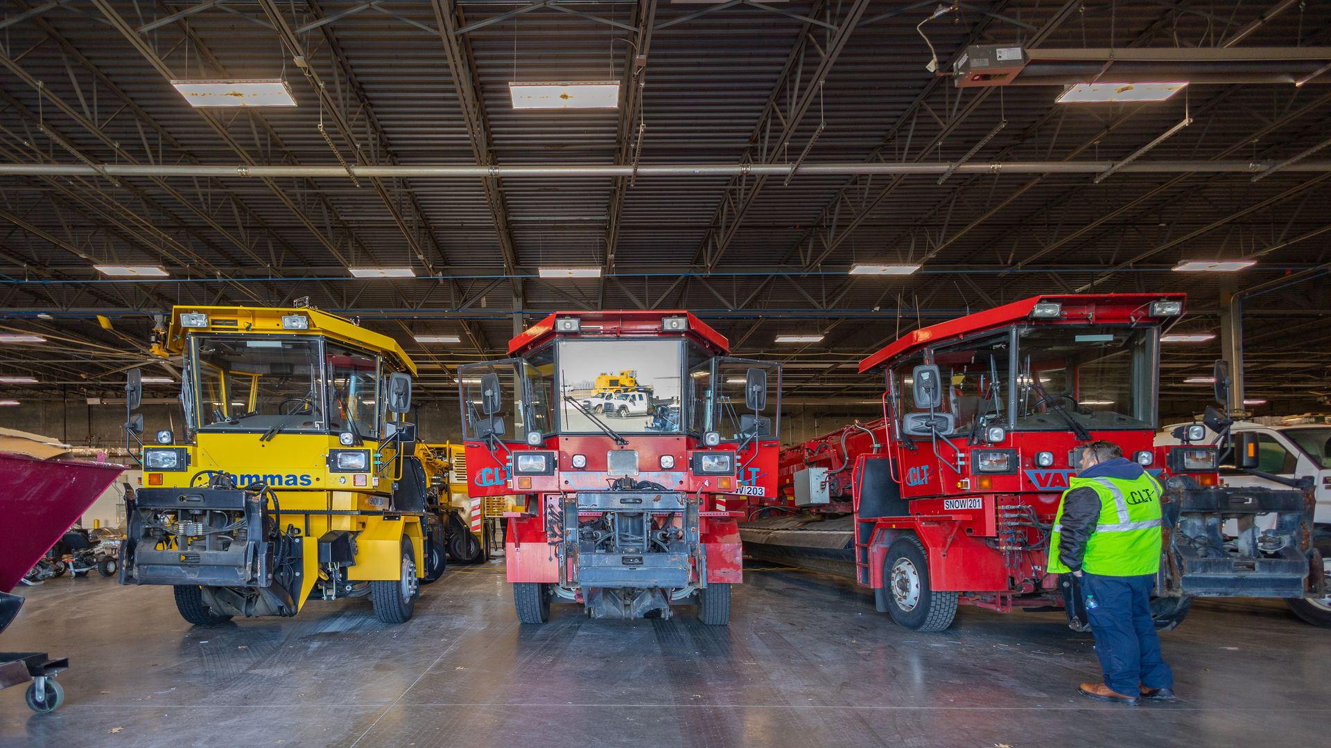 Winter equipment at airport
