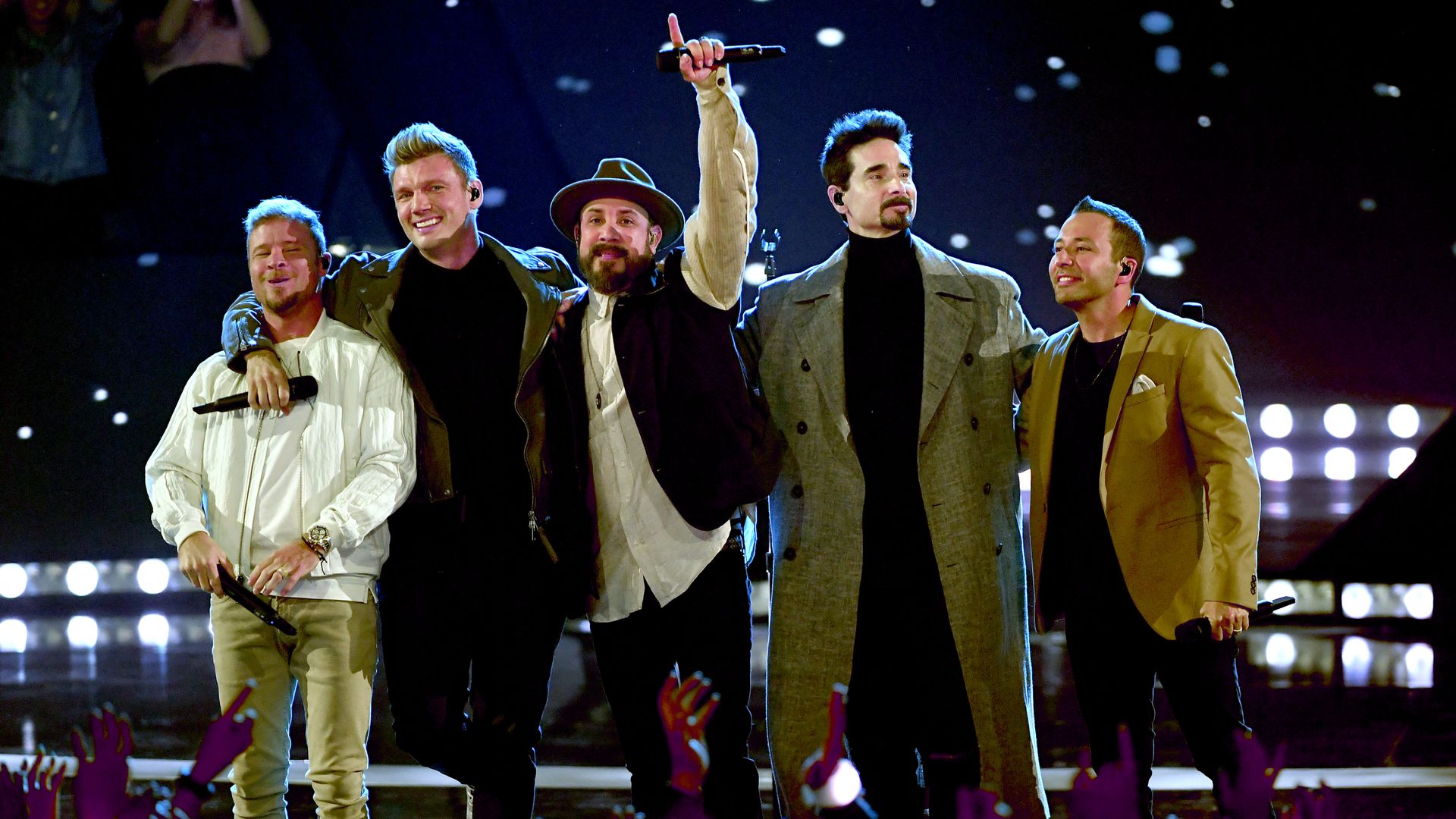Backstreet Boys on stage.