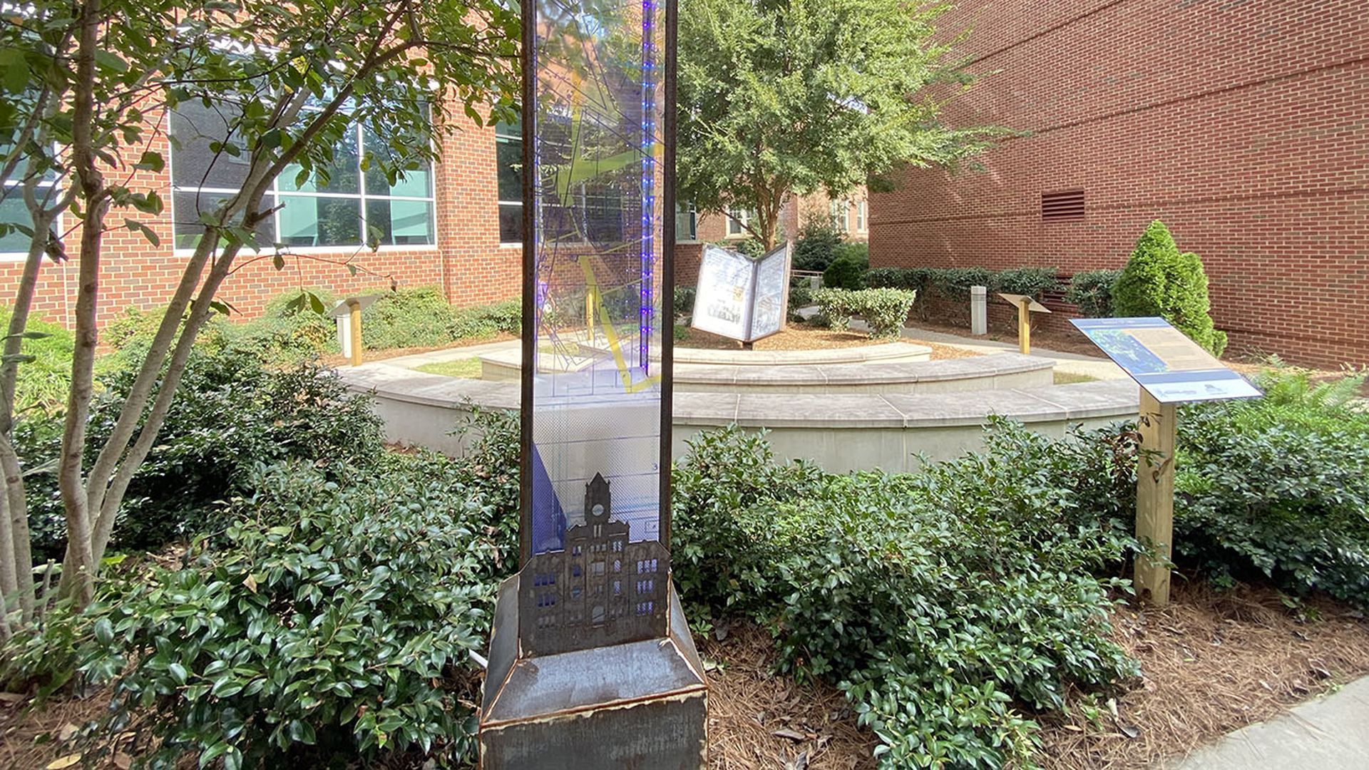 Beacon of Light sculpture at JCSU.