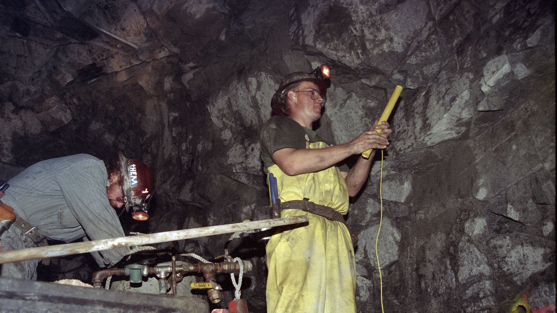 Gold miners underground
