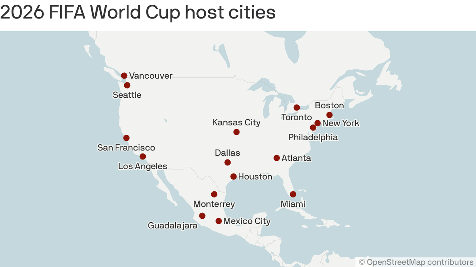 Where is FIFA World Cup 2026? Host countries, cities for next men's  tournament