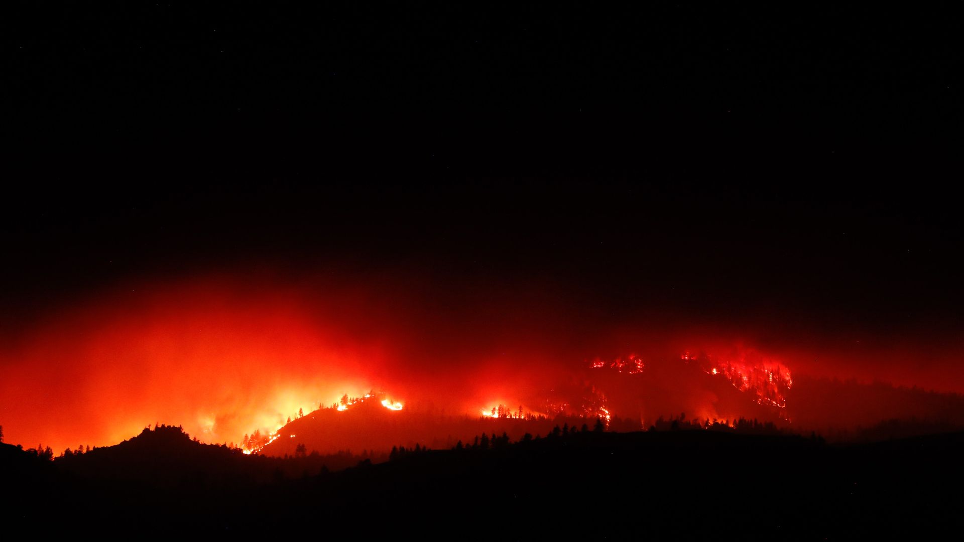 The Beckwourth Complex fire continues to burn through the night.
