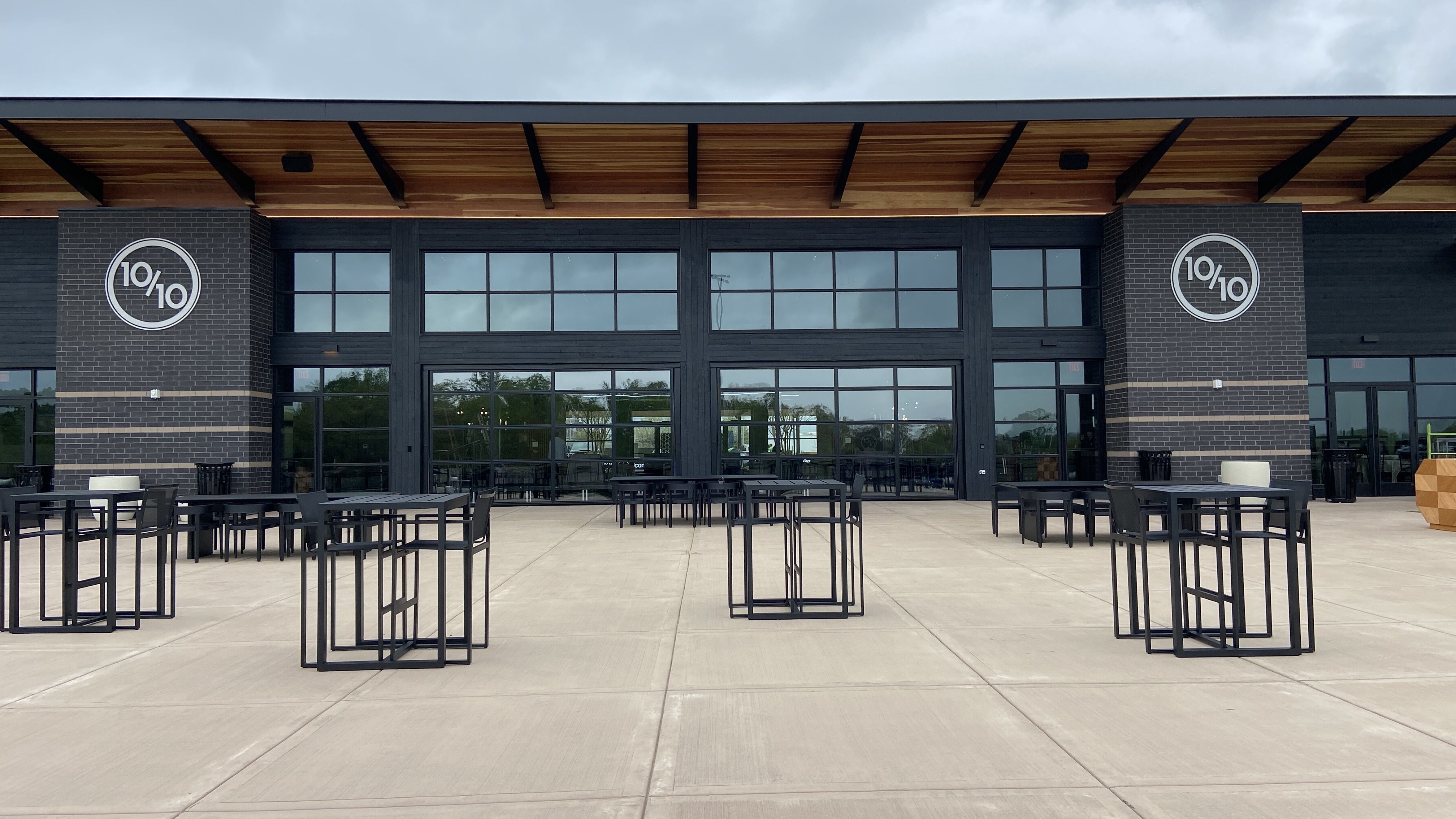 The outdoor area at Ten Tenths. 